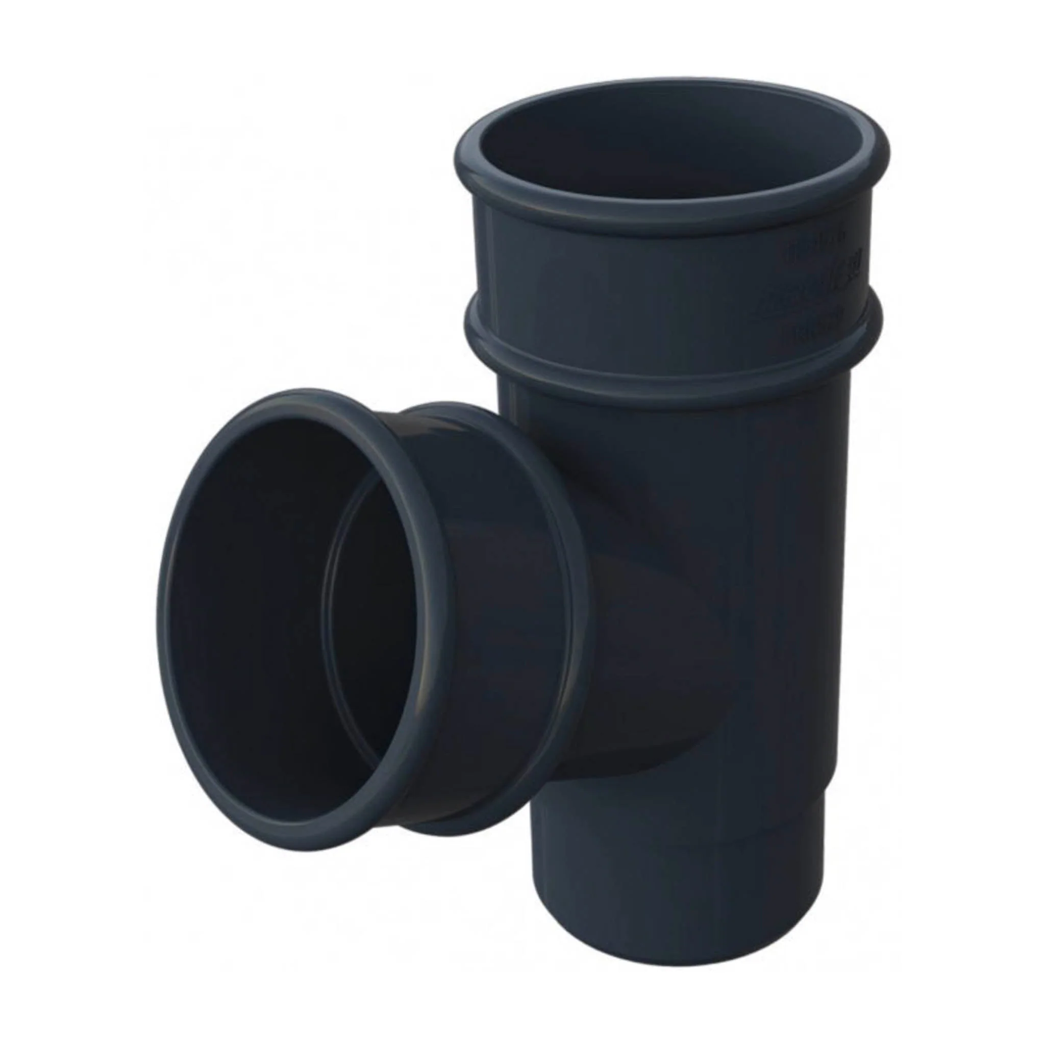 Anthracite Grey Round Downpipe Branch 112 Degree