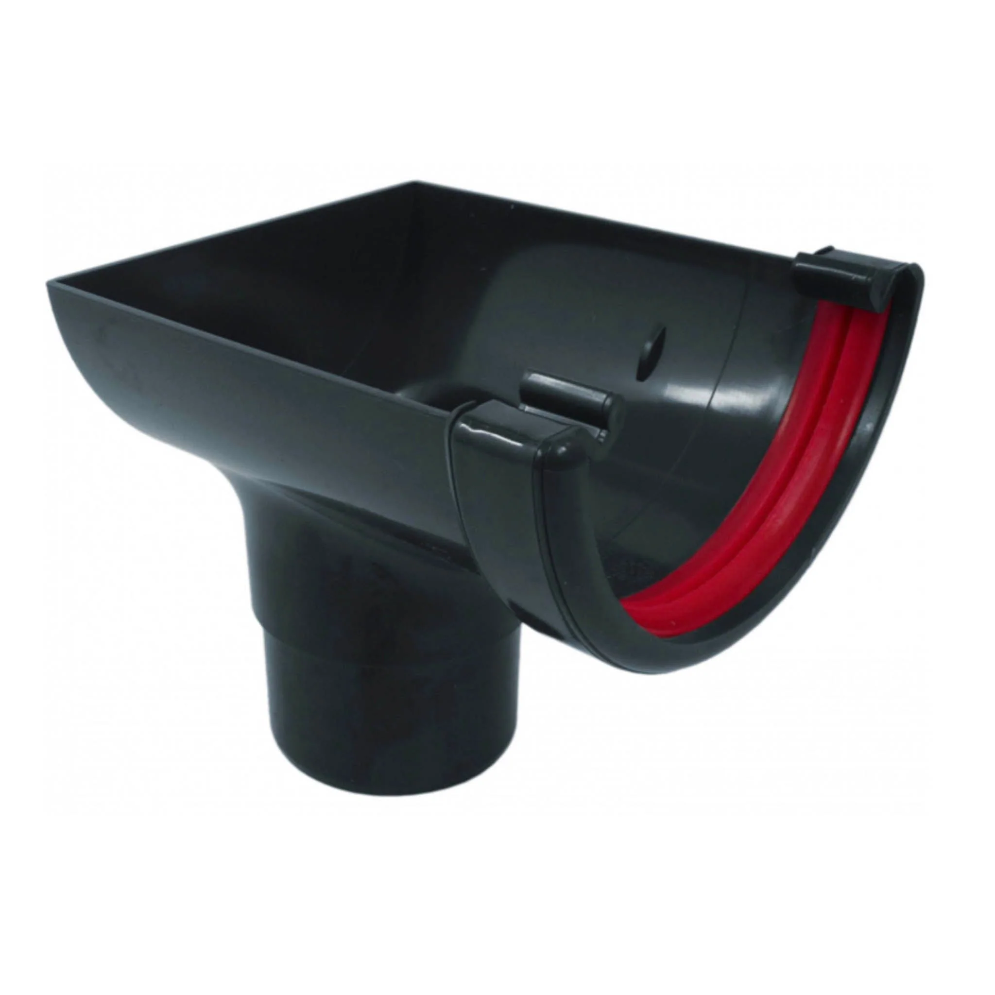 Anthracite Grey Round Gutter Stop End Outlet
