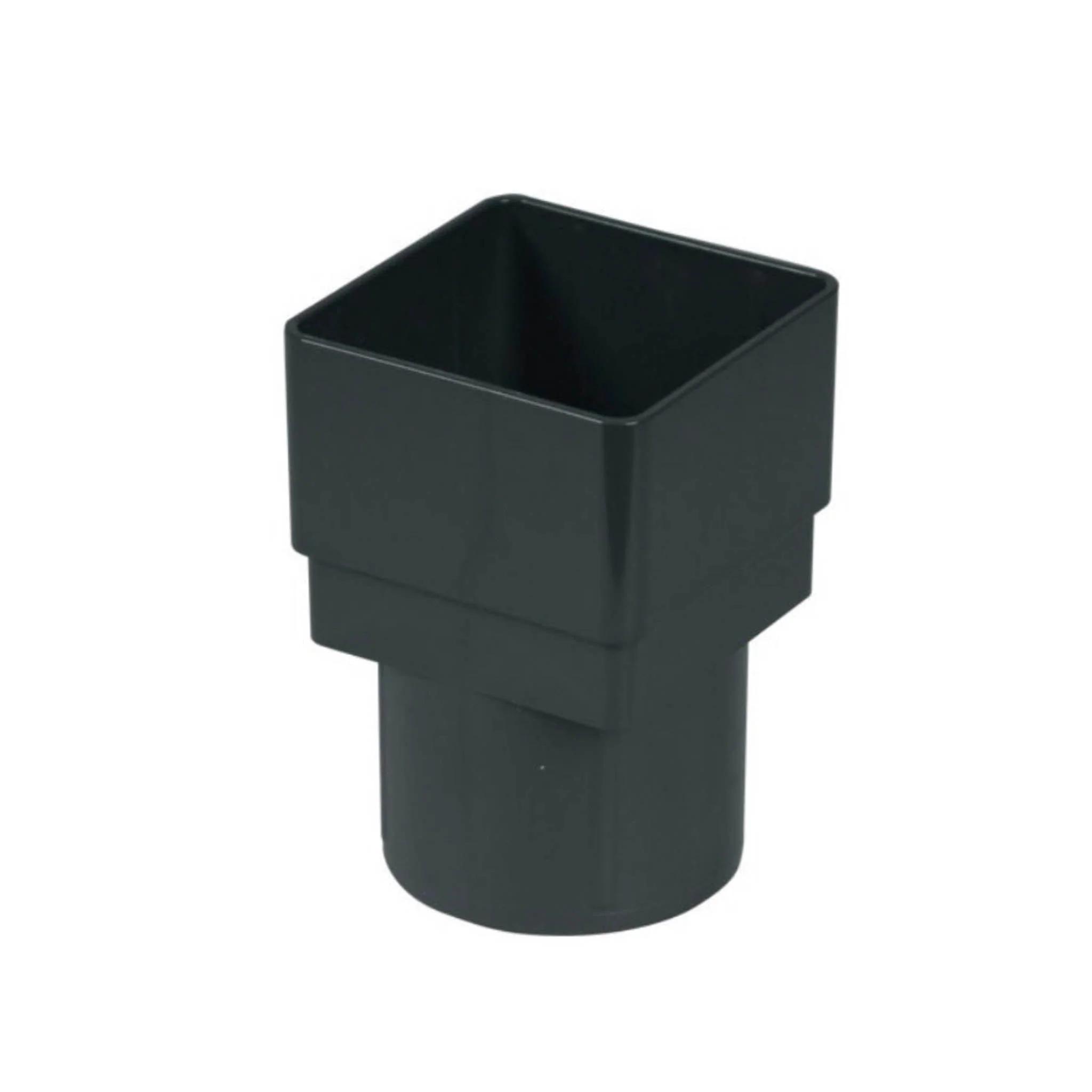 Anthracite Grey Square To Round Downpipe Adaptor