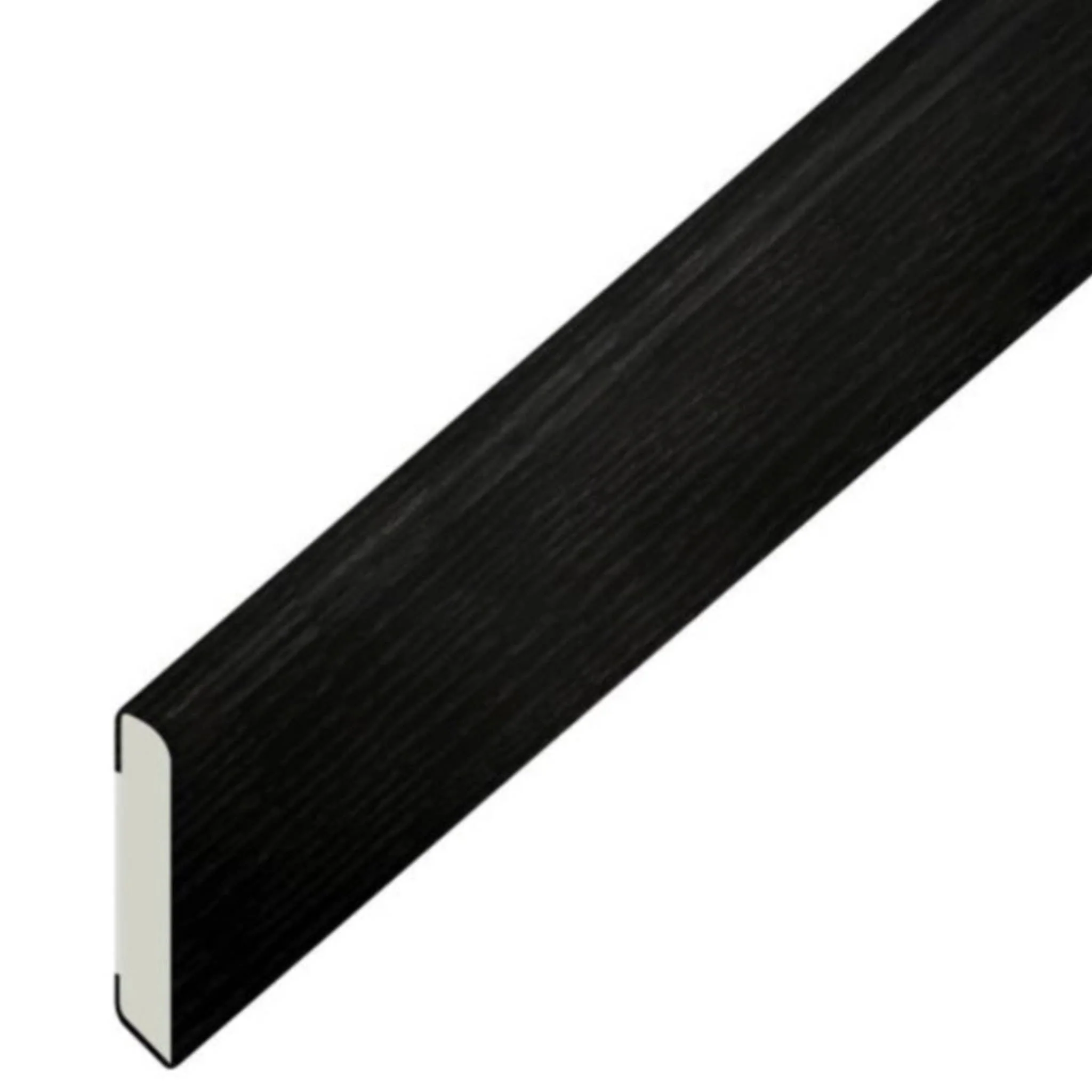 Architrave Black Ash Woodgrain Cloaking Fillet Trim 20mm - 5 Metre