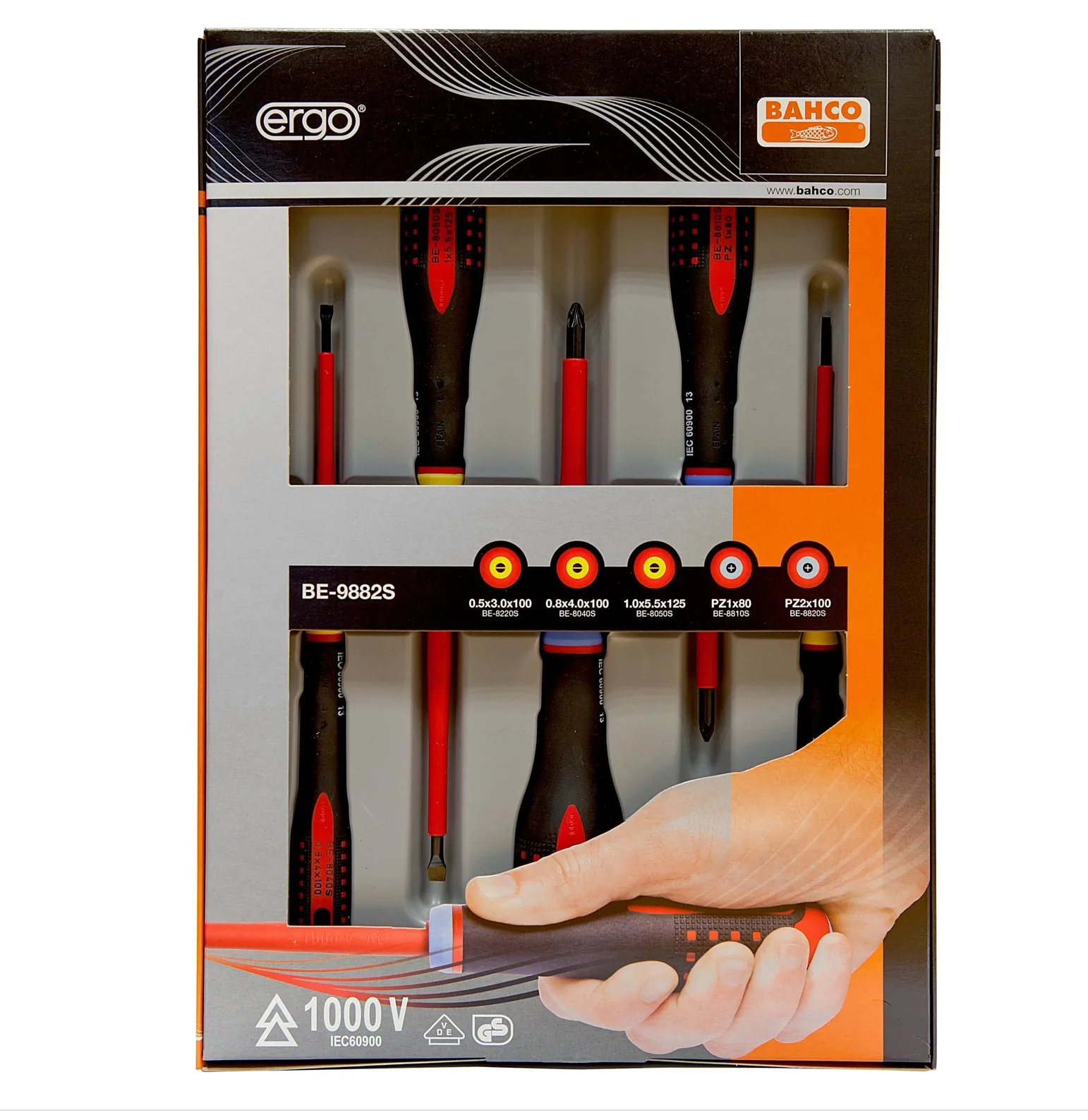 Bahco 5 Piece VDE Insulated Screwdriver Set
