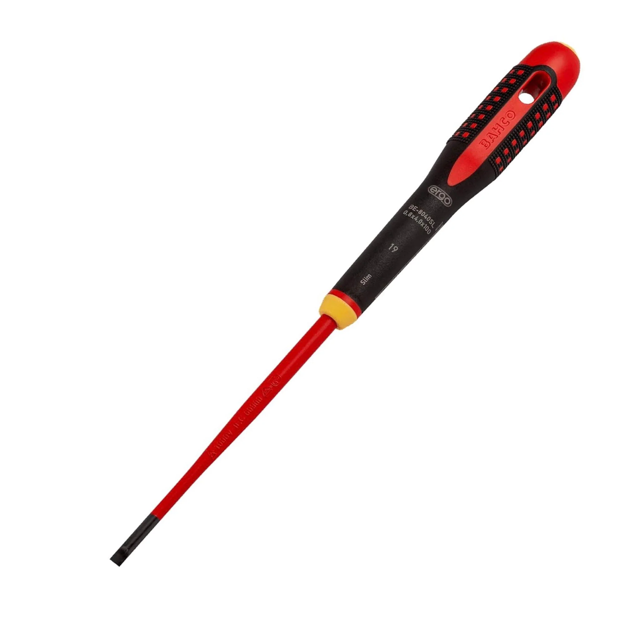 Bahco ERGO VDE Insulated Slotted Screwdriver