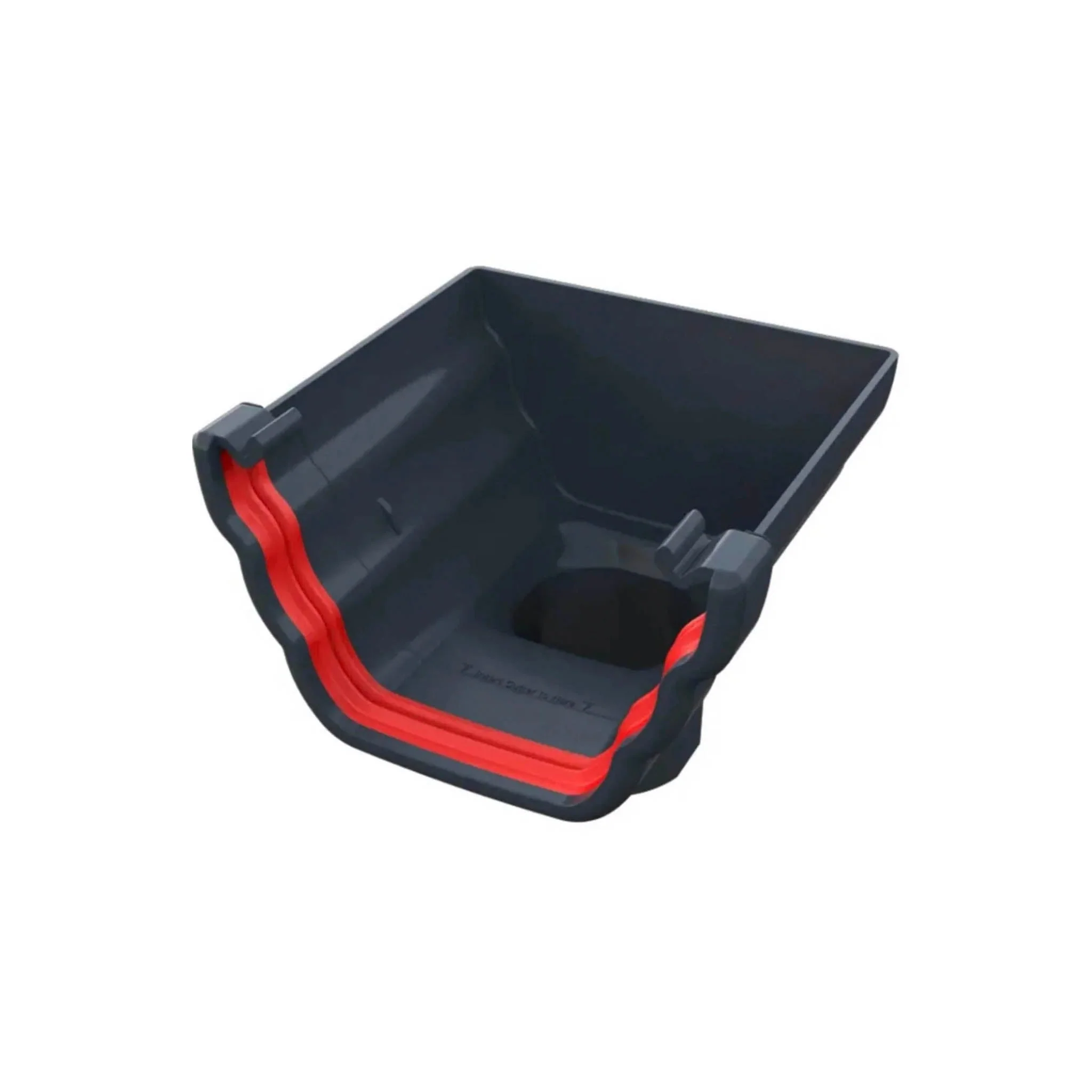 Black Ogee Gutter Stop End Outlet