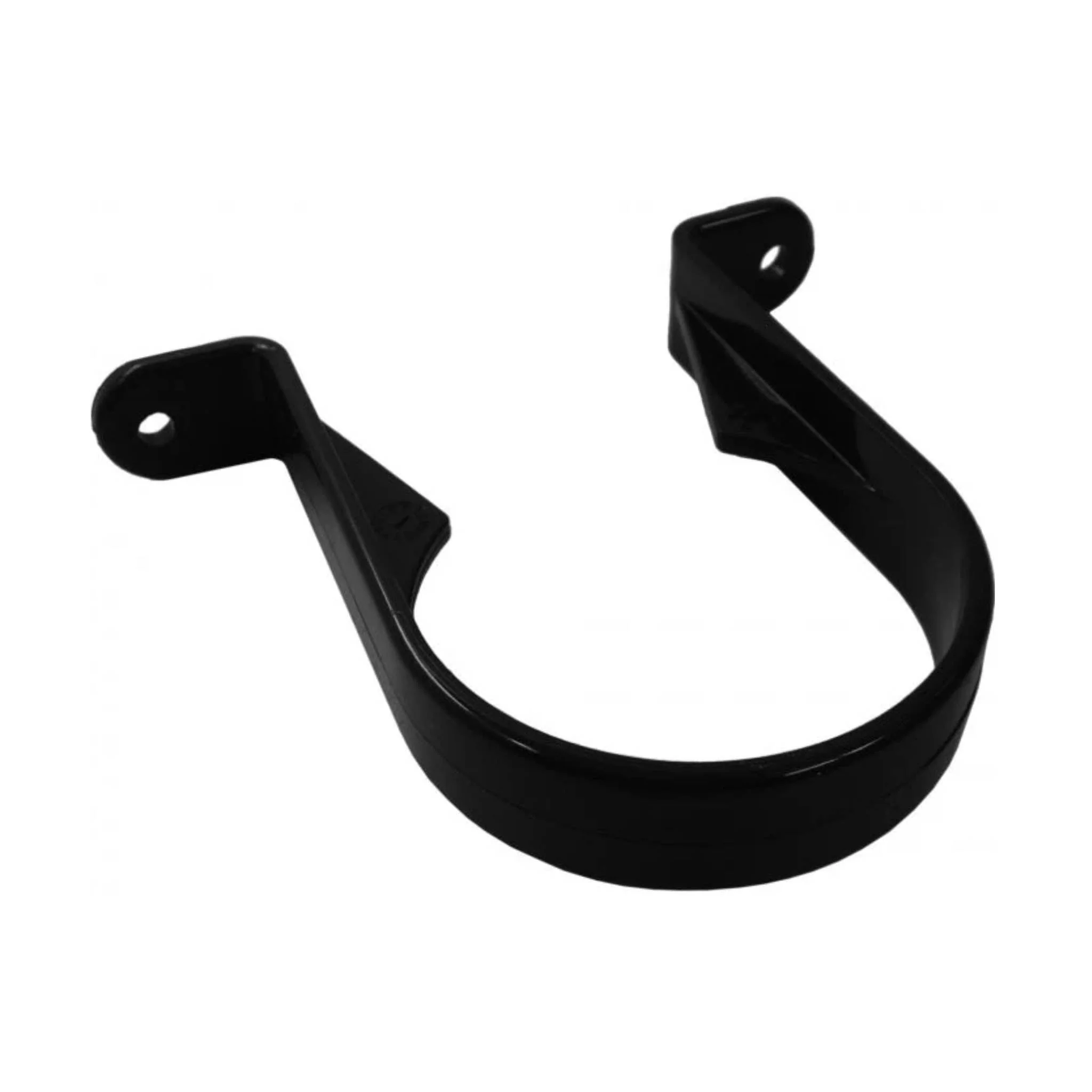 Black Round Downpipe Bracket Clip