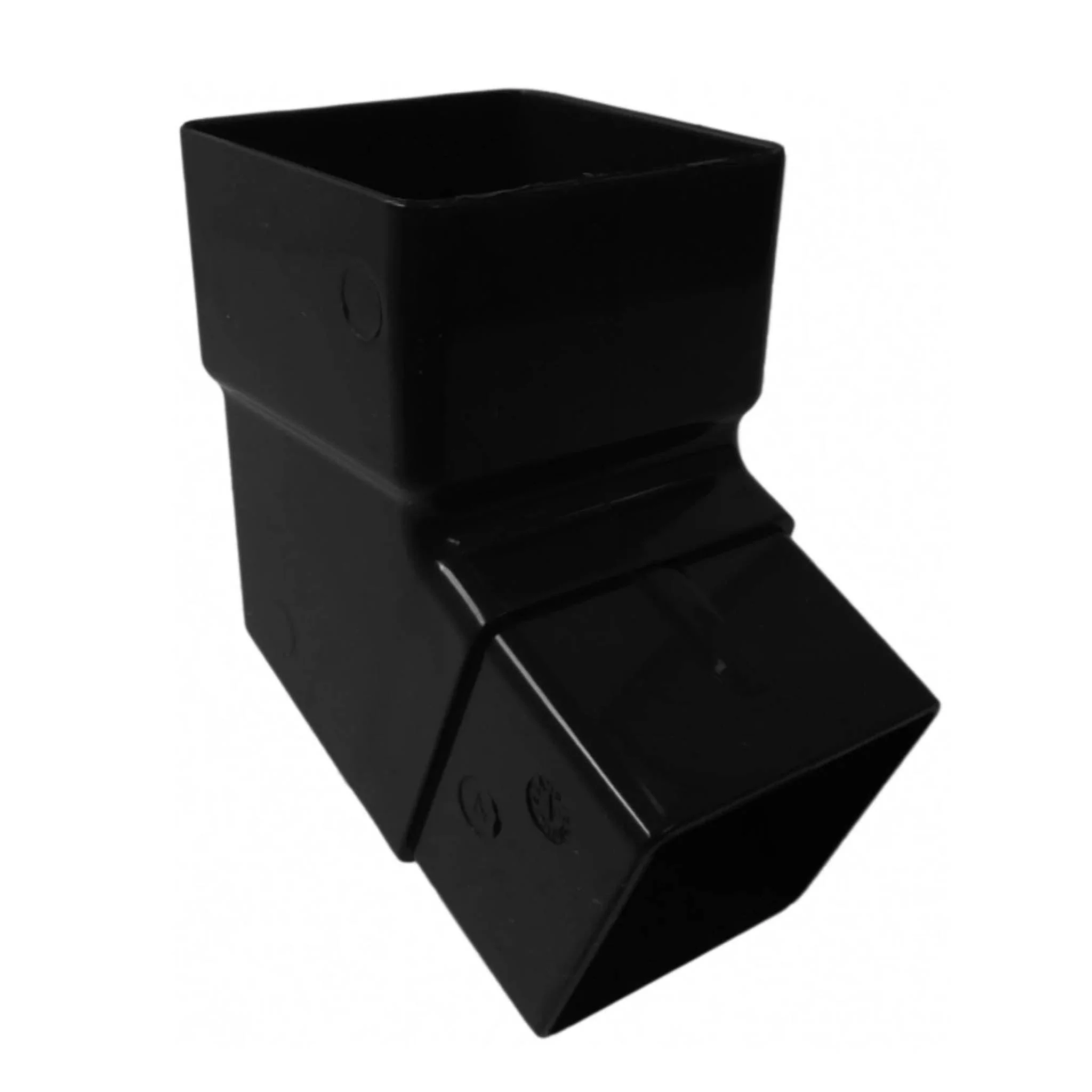 Black Square Downpipe Offset Bend - 112.5 Degree
