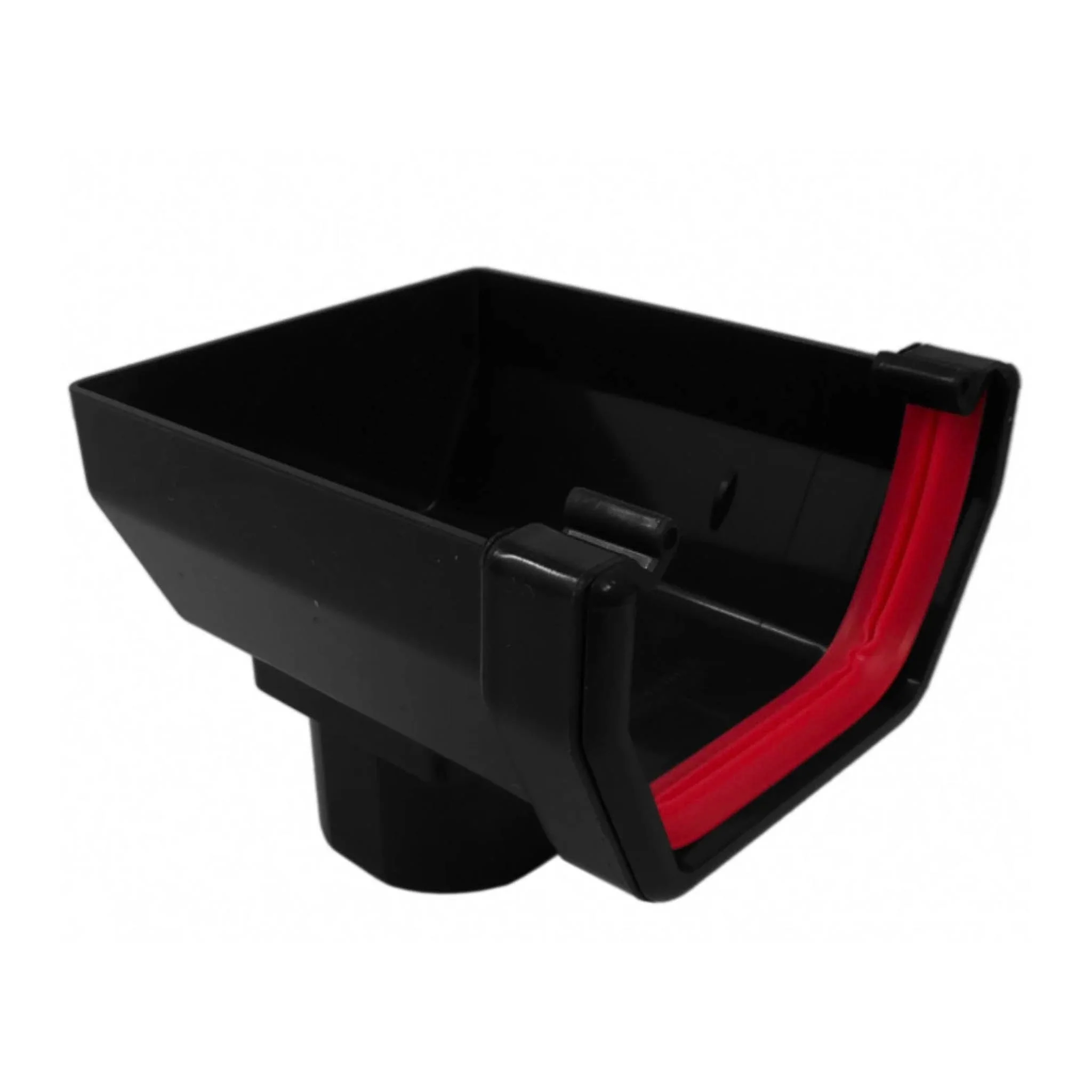 Black Square Gutter Stopend Outlet