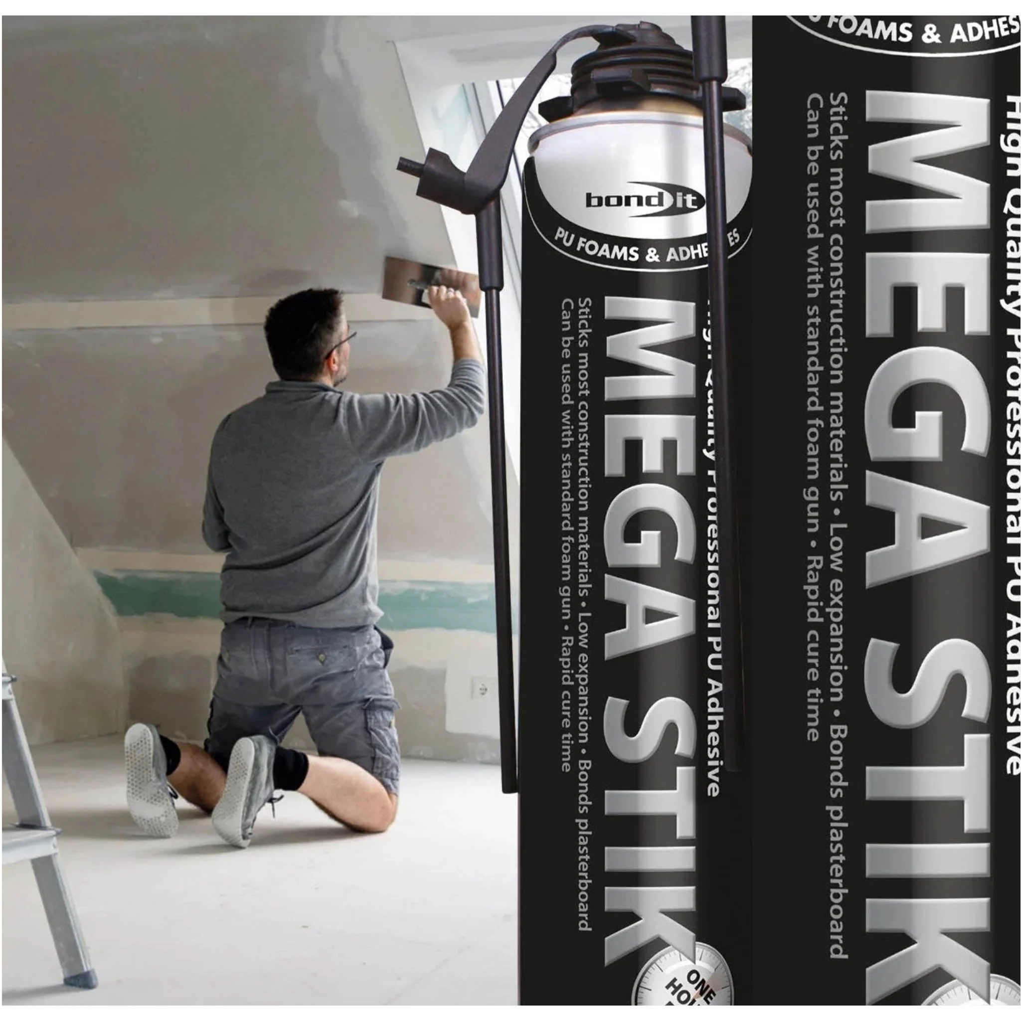 Bond-It Mega Stik PU Board Dry Fix Adhesive 750ml - Image 3