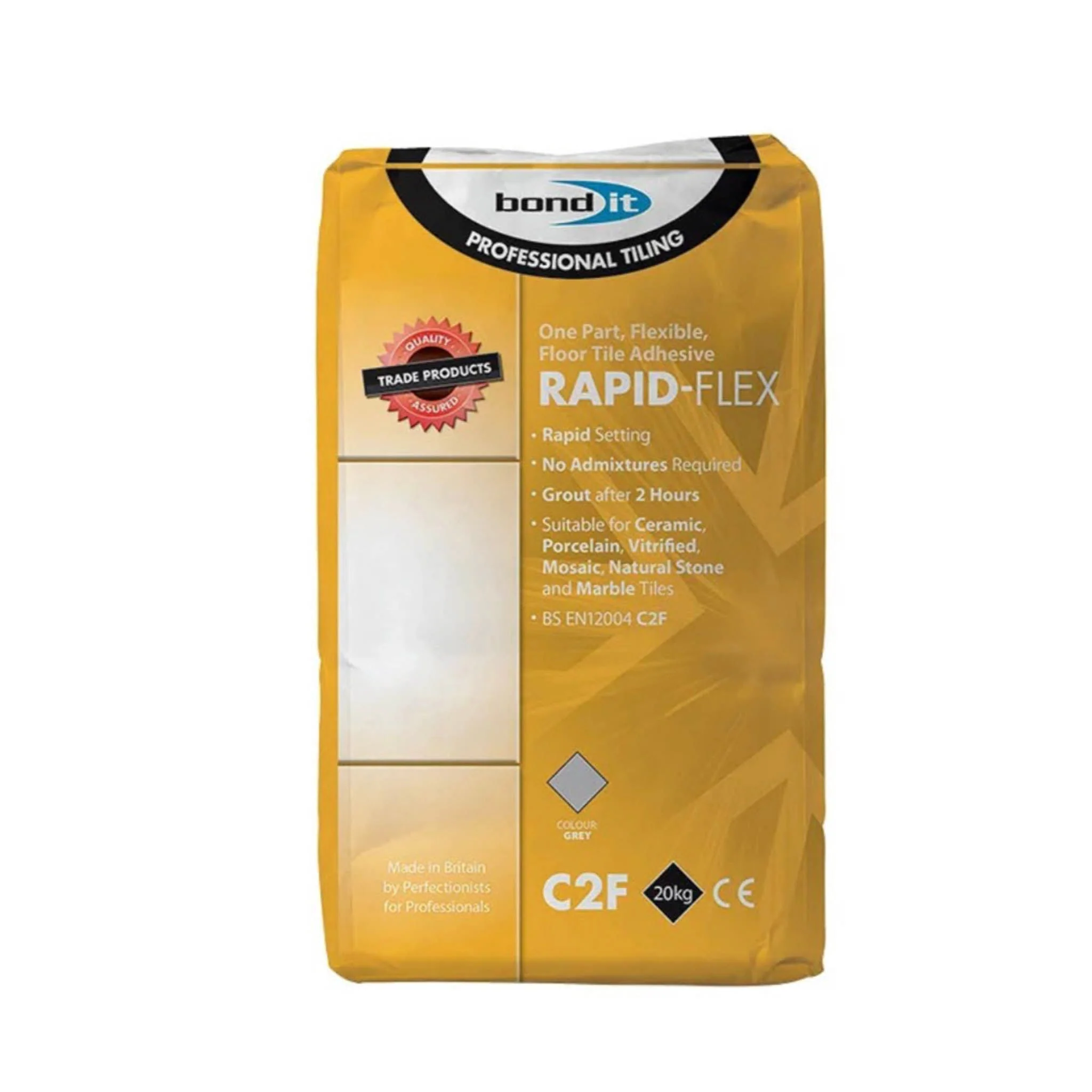 Bond-It Rapid Flex Tile Adhesive Grey - 20kg