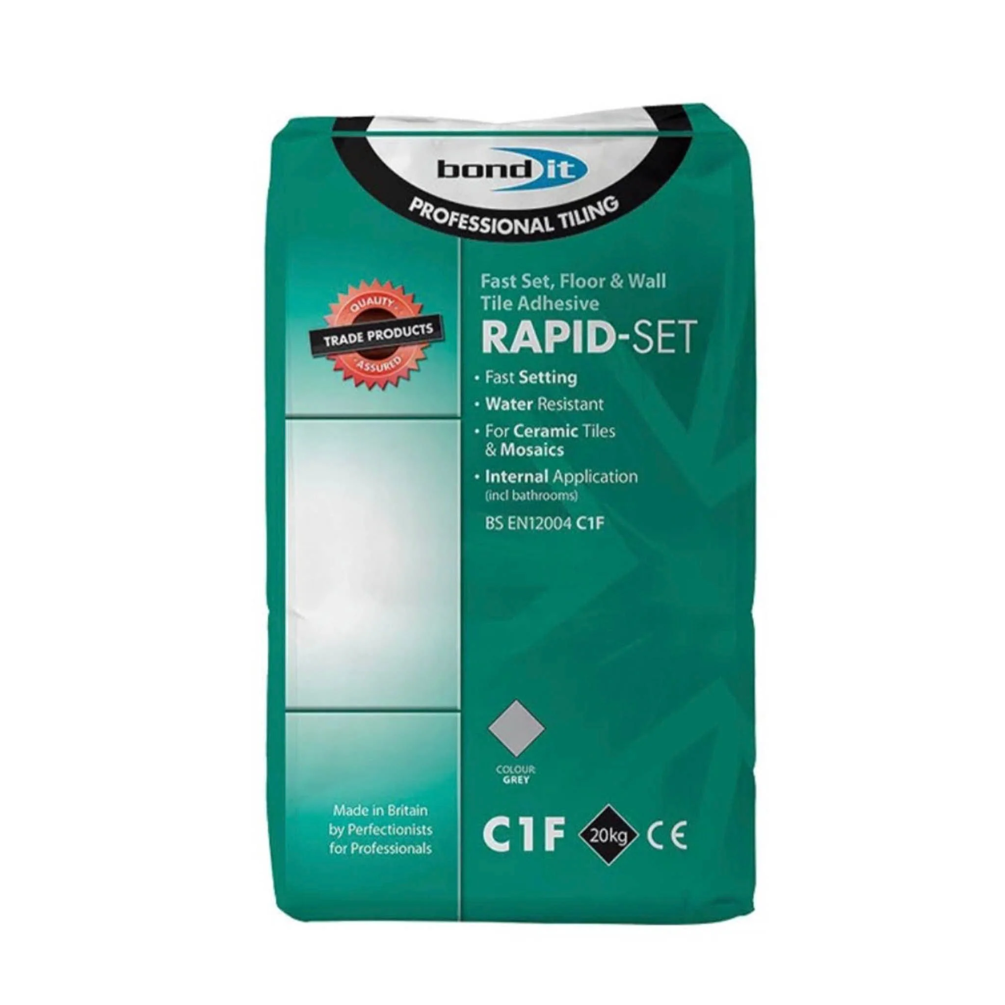 Bond-It Rapid Set Tile Adhesive Grey - 20kg