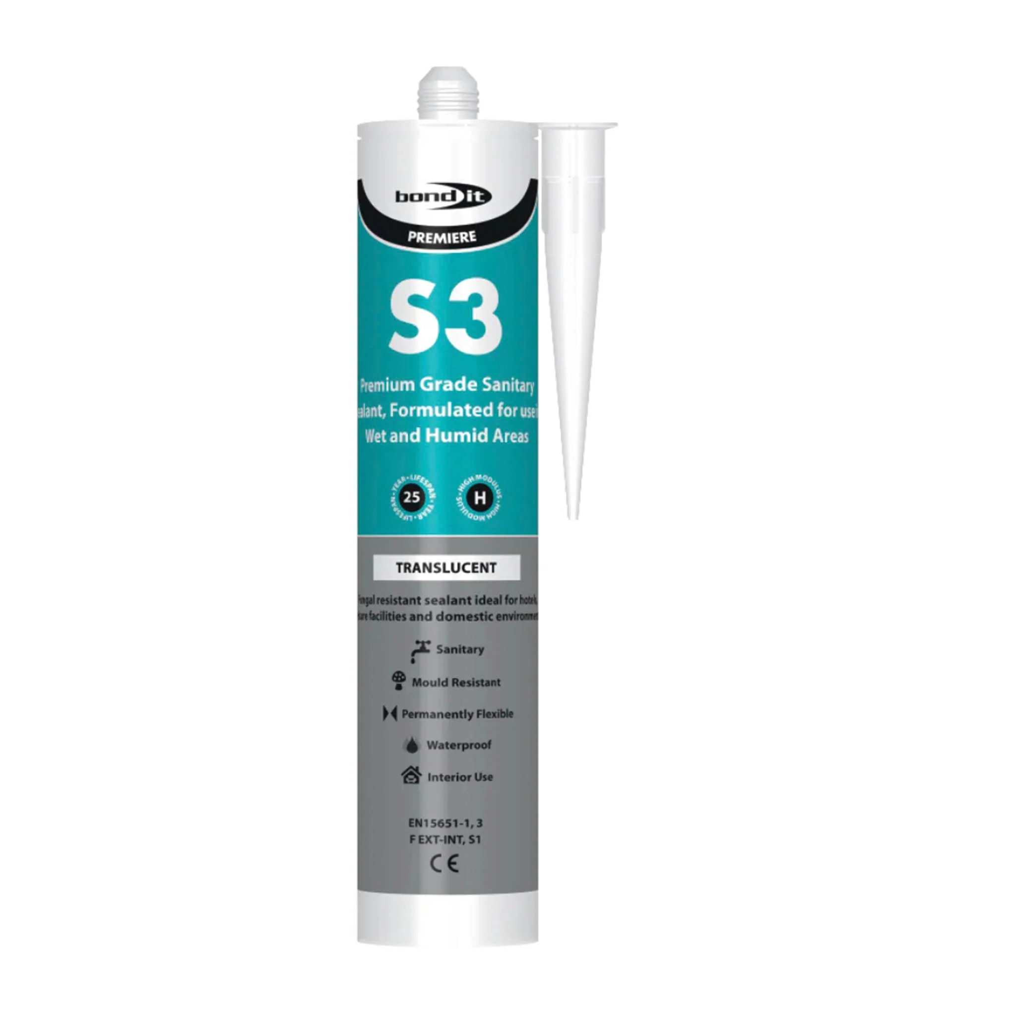 Bond-It S3 Bath And Sanitary Premium Grade Silicone Clear