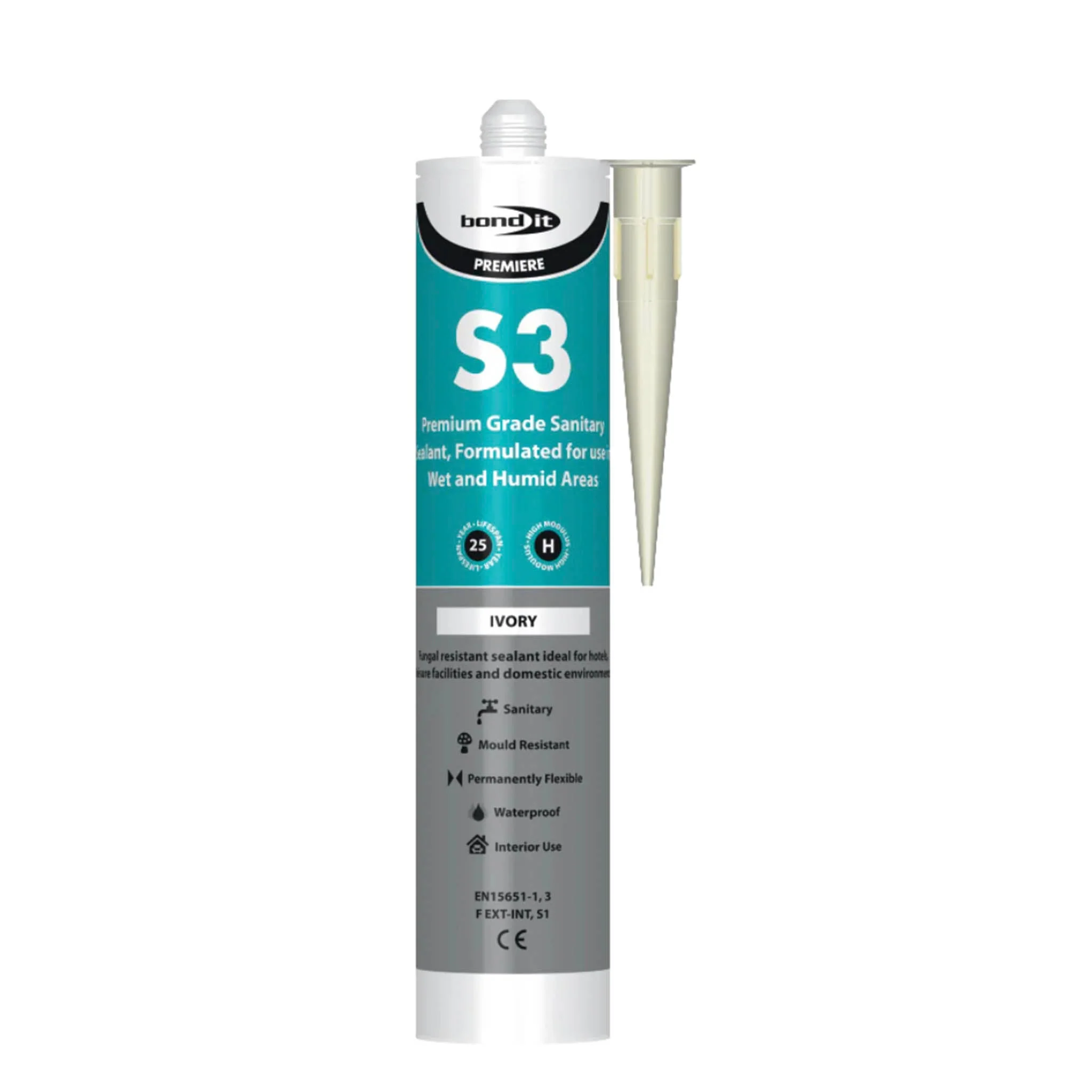 Bond-It S3 Bath And Sanitary Premium Grade Silicone Ivory