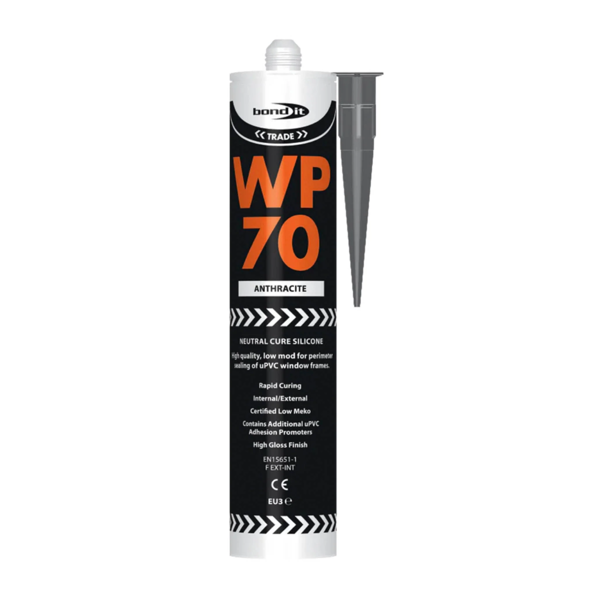 Bond-It WP70 LMN Silicone Neutral Cure Sealant - Anthracite Grey