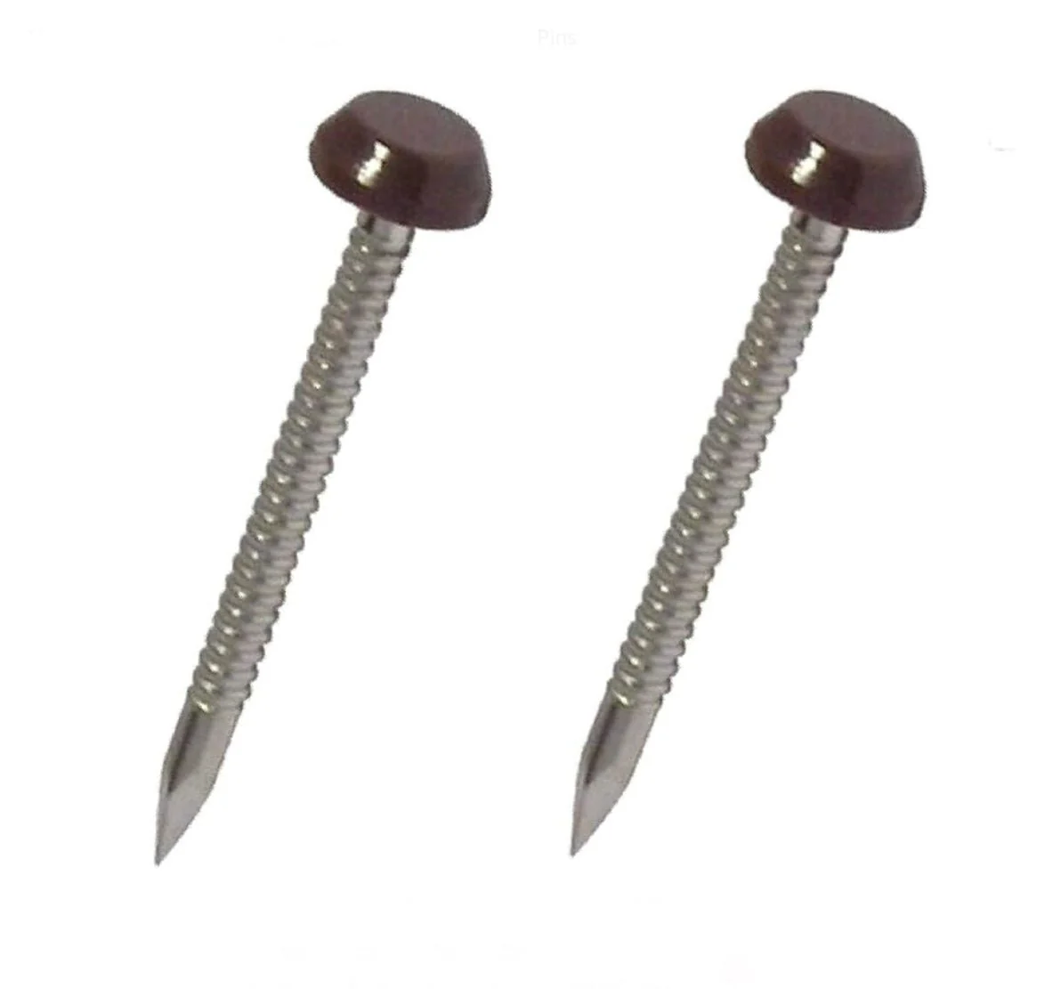 BROWN POLYTOPS STAINLESS PINS 40MM - 250 BOX