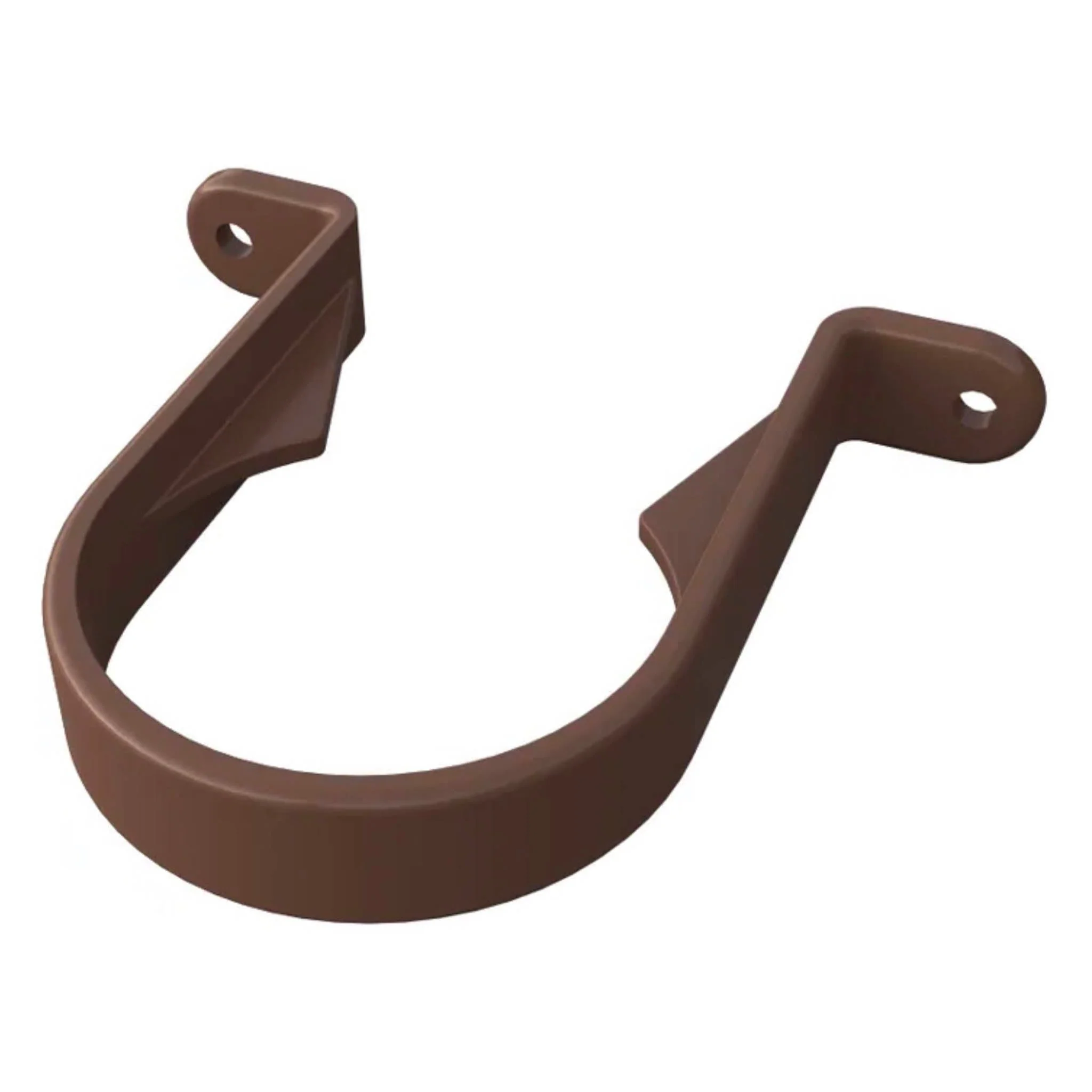 Brown Round Downpipe Bracket Clip