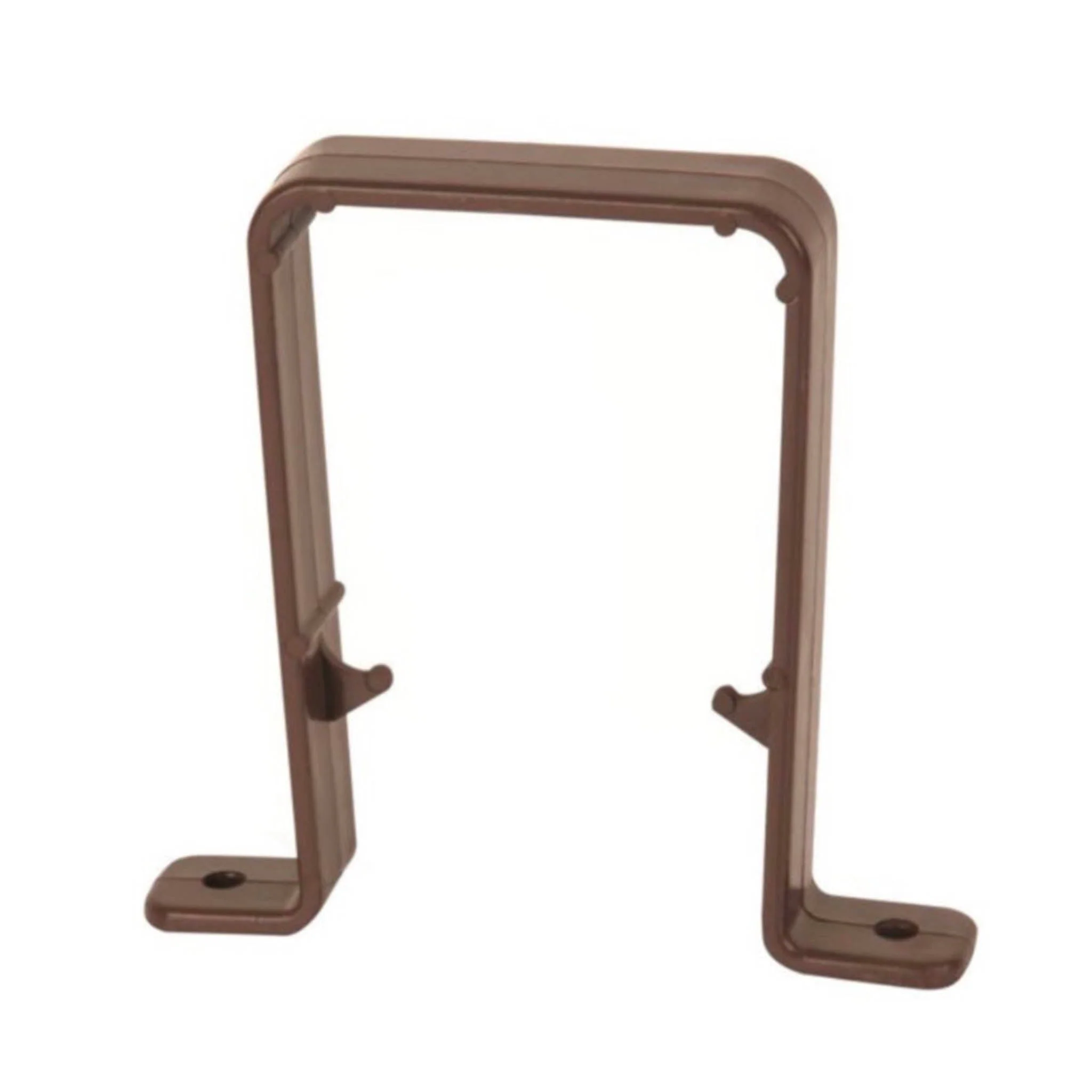 Brown Square Downpipe Clip Bracket