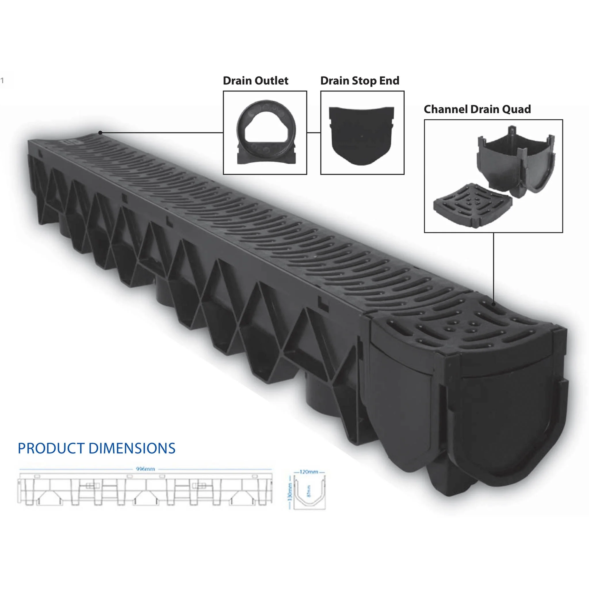 Channel Drain Stop End - Image 2