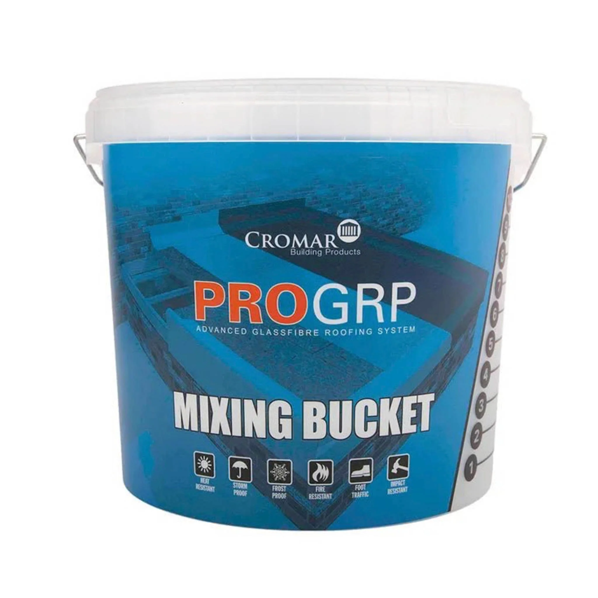 Cromar GRP Pro Resin And Topcoat Mixing Bucket - 12.5 Litre