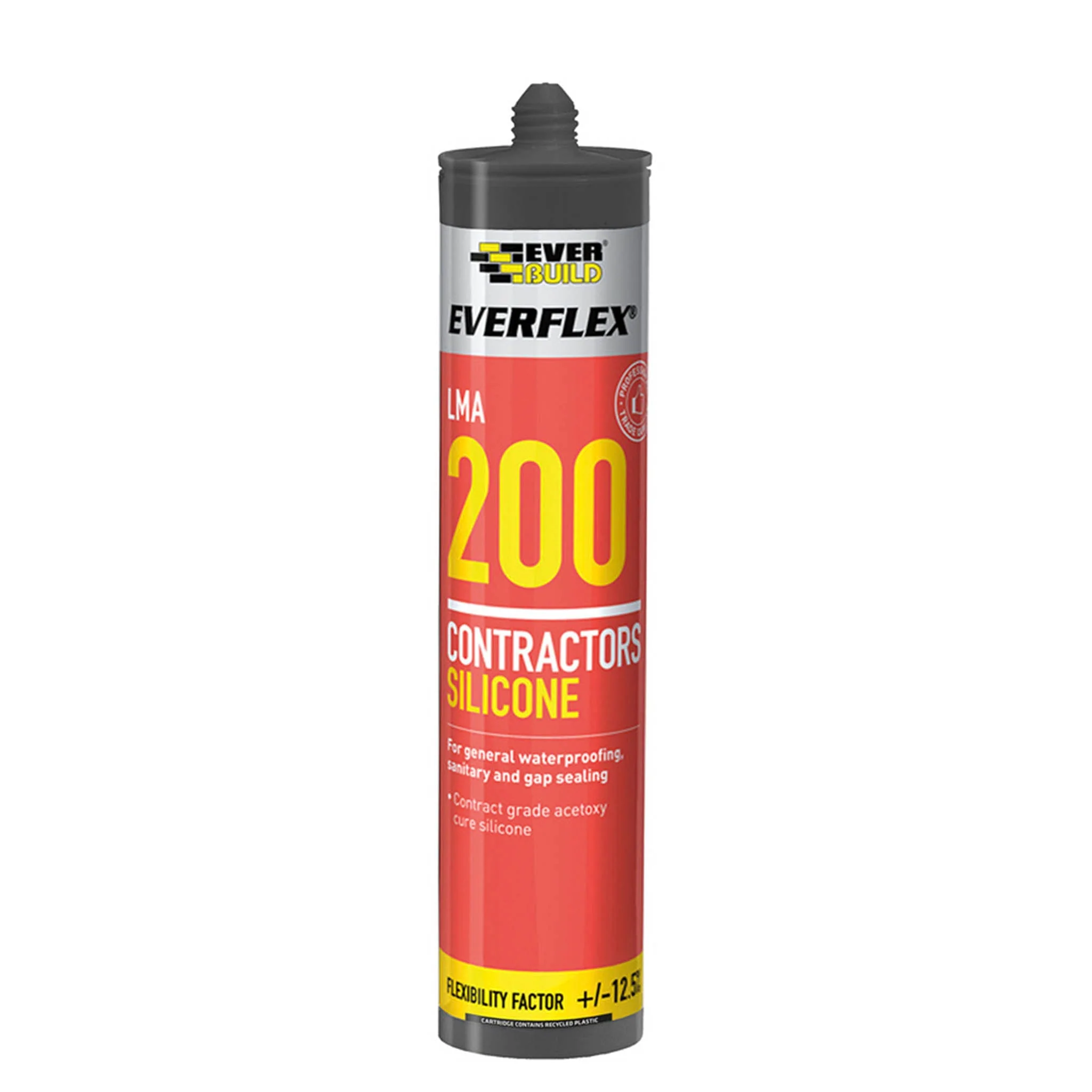 Everbuild 200 Contractors LMA Silicone Black - 295ml
