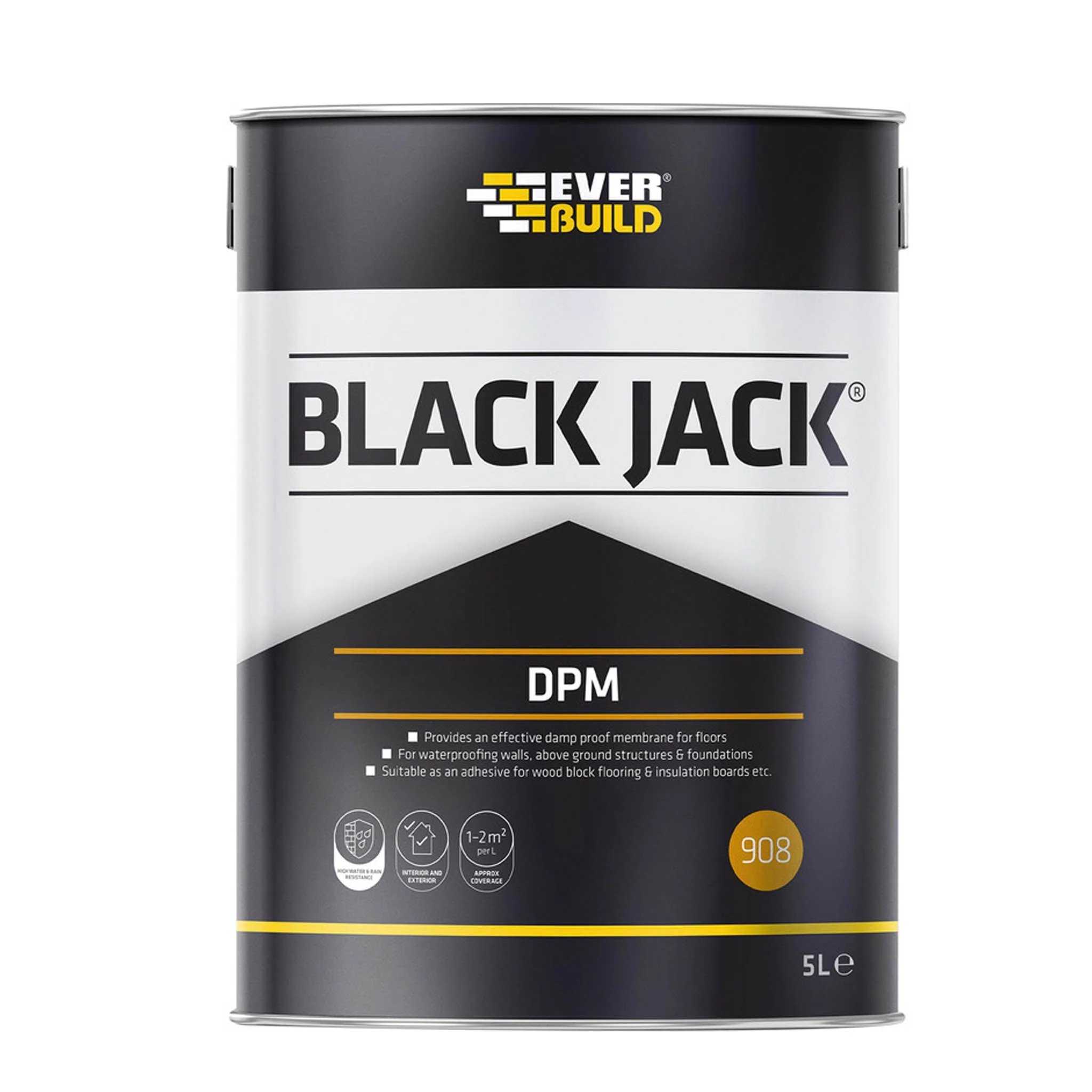 Everbuild DPM Black Jack Damp Proof Membrane - 5 Litre
