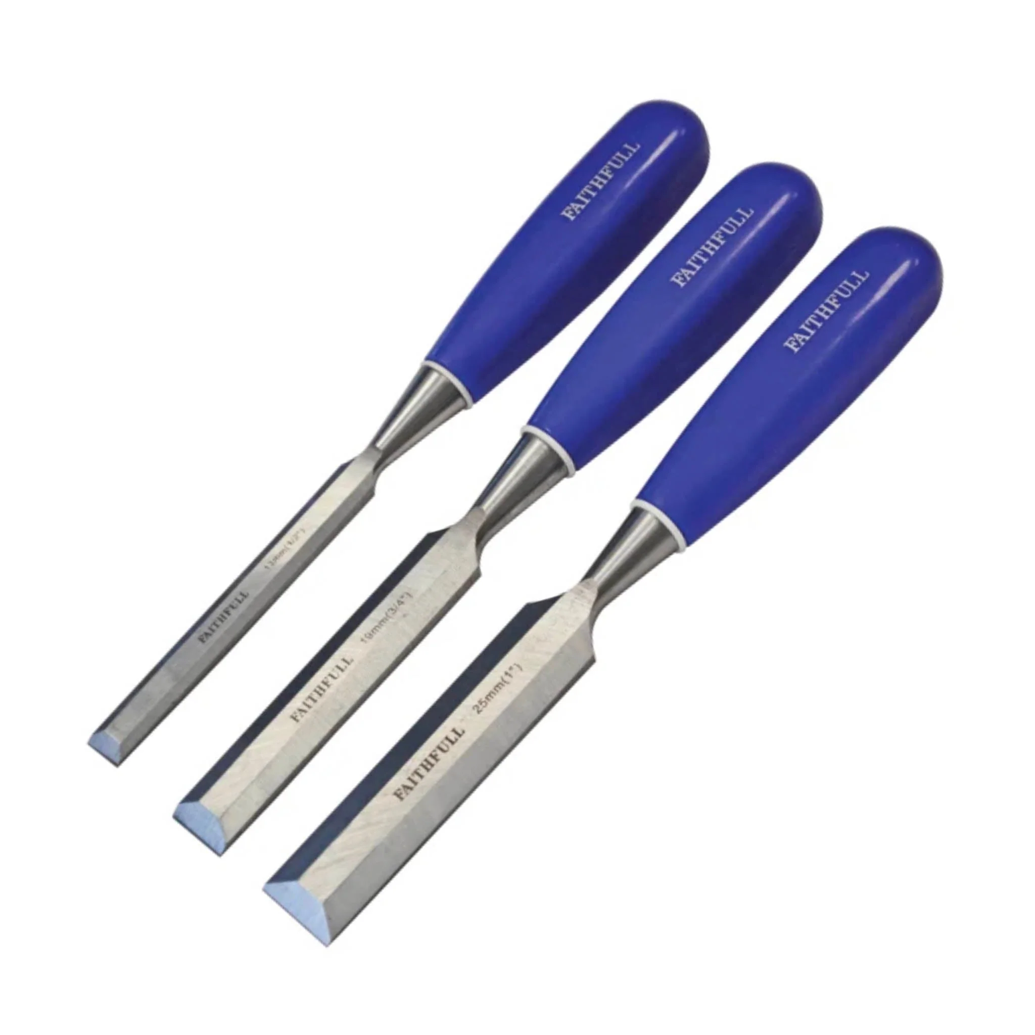 Faithfull Bevel Edge Wood Chisel Set 3 Piece