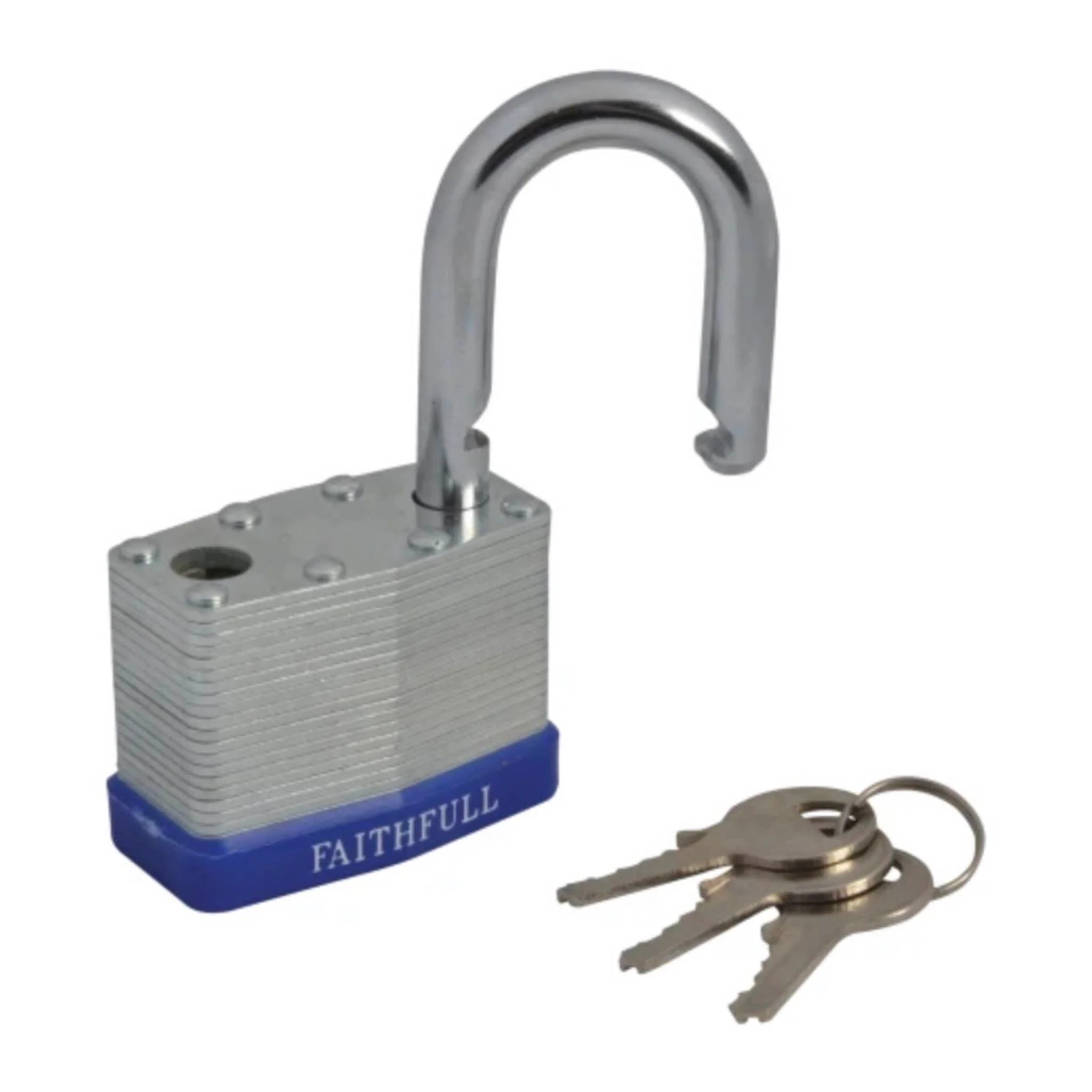 Faithfull Laminated Steel Padlock 50mm 3 Keys