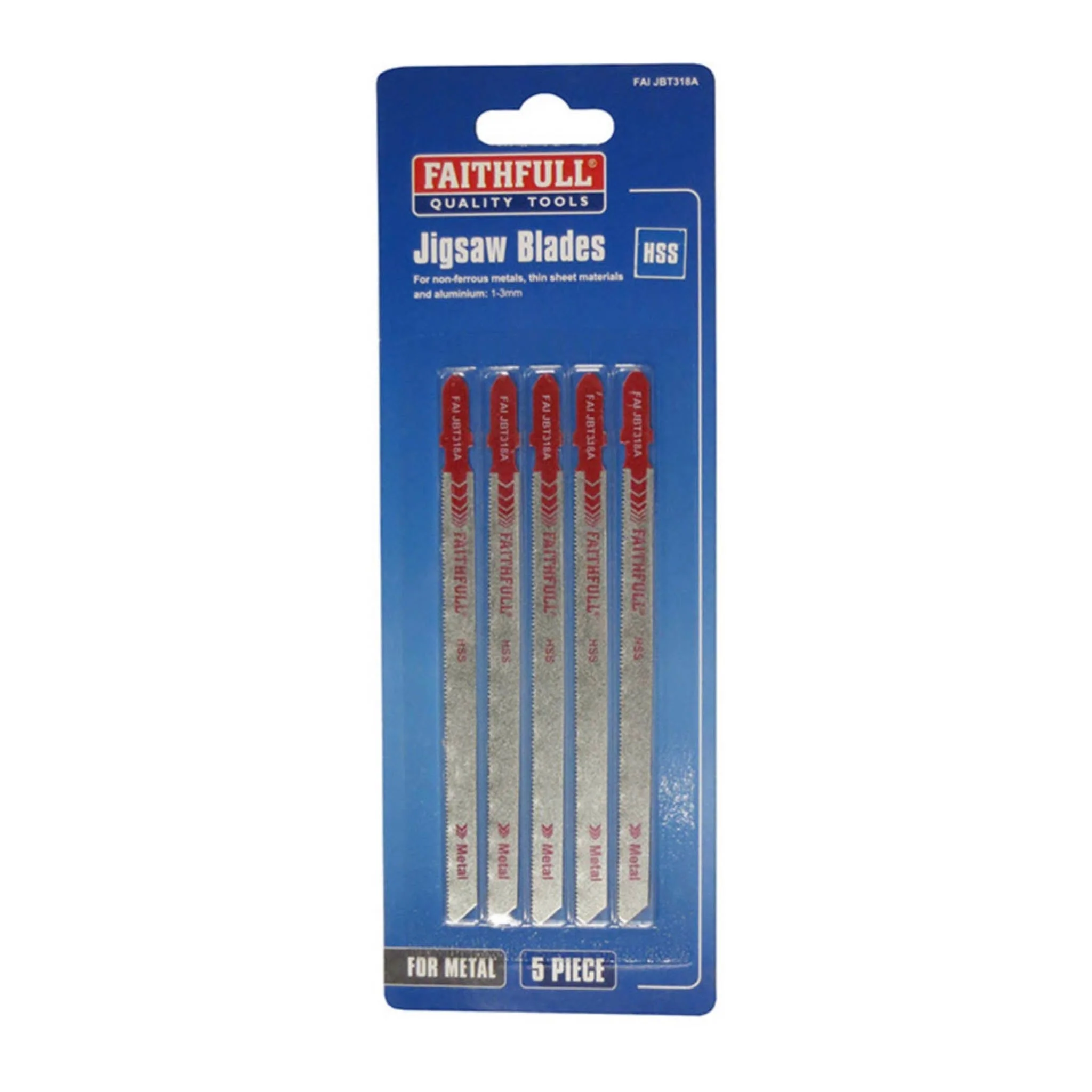 Faithfull Metal Jigsaw Blades T127D 5 Pack