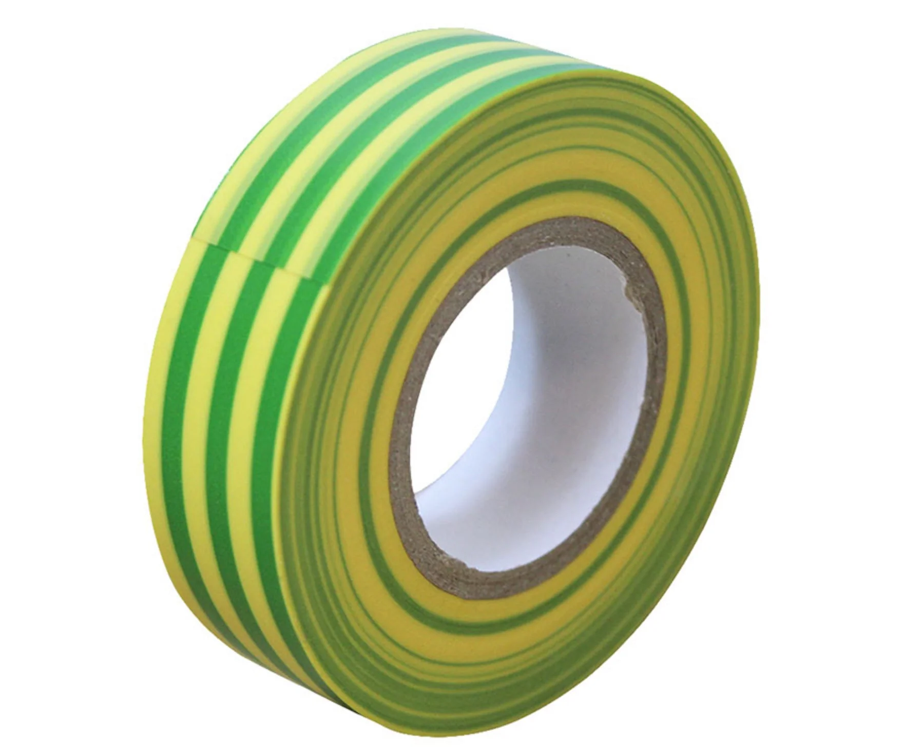 Faithfull PVC Electrical Tape Green/Yellow 19mm x 20 Metre