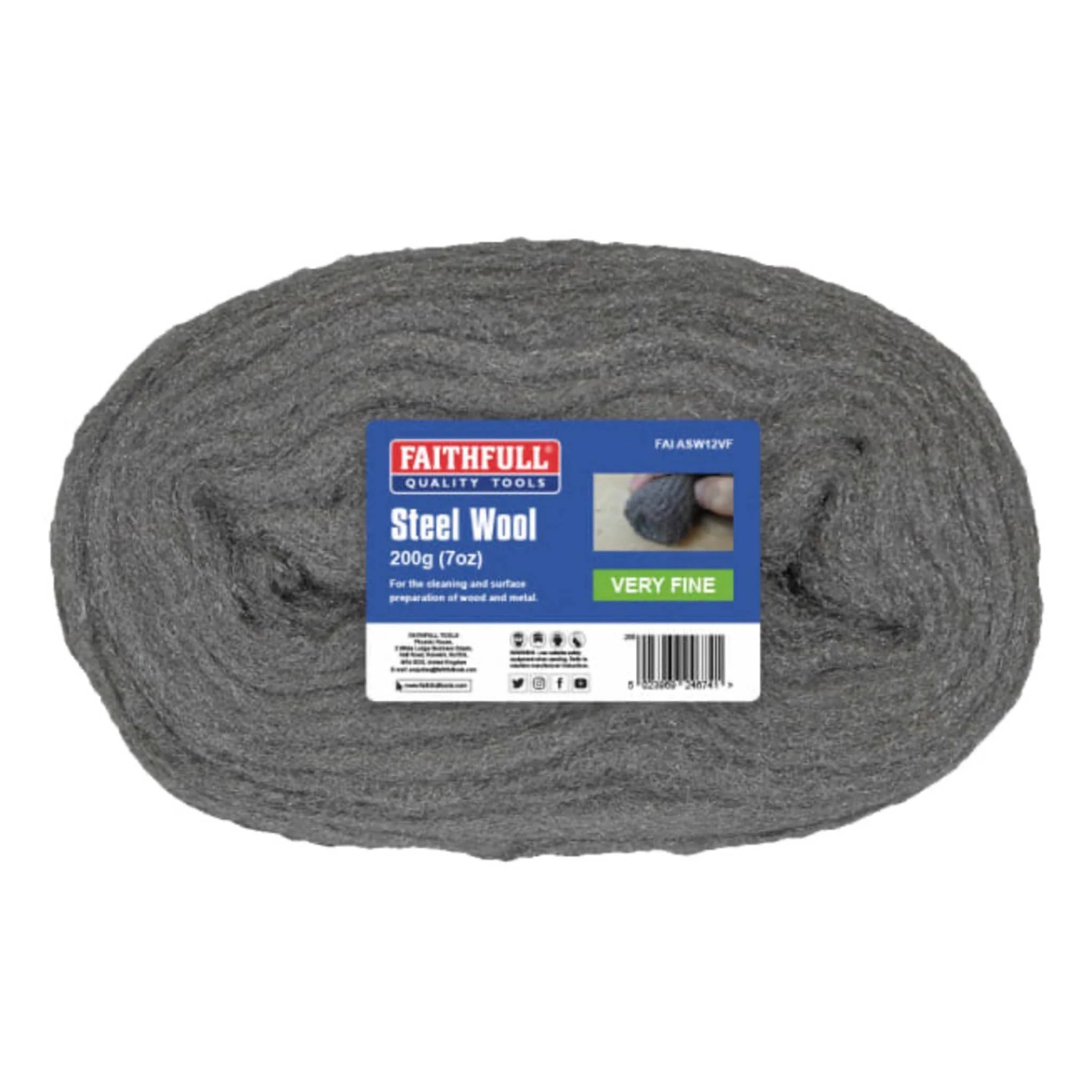Faithfull Steel Wire Wool Very Fine 200gm