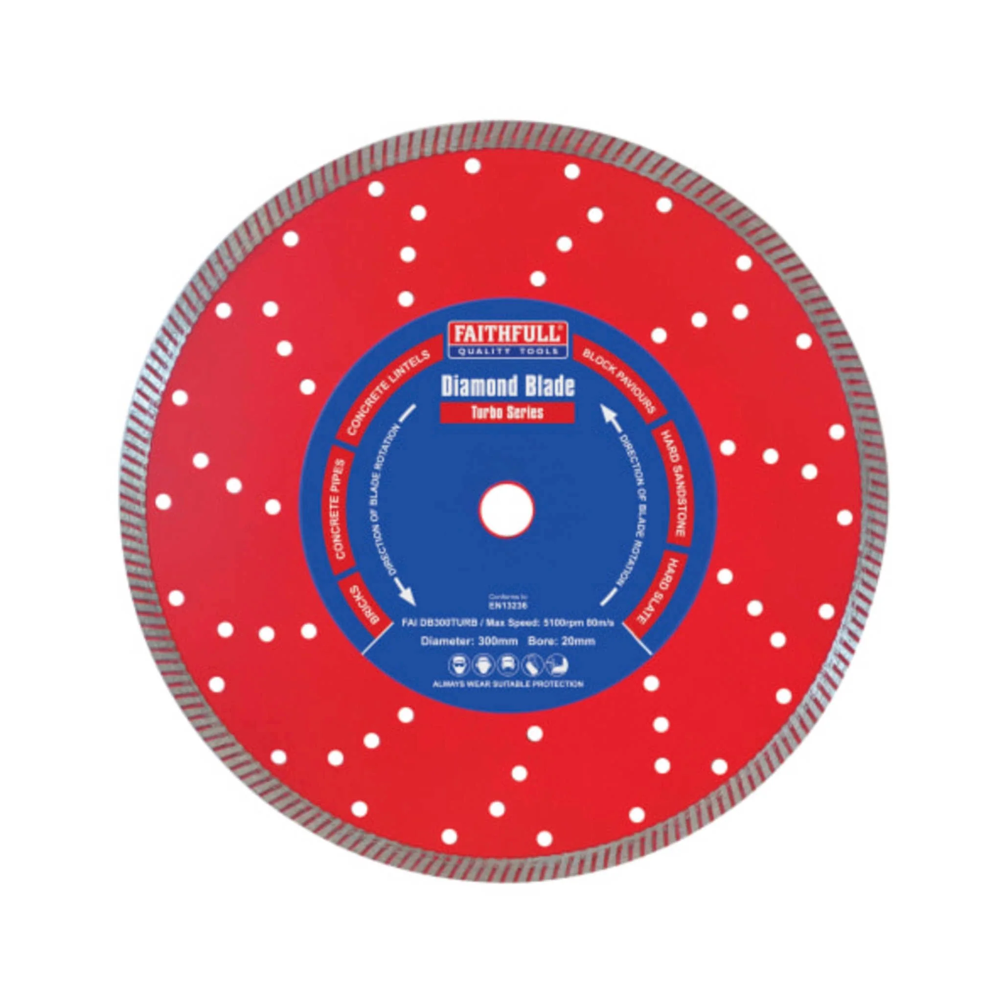 Faithfull Turbo Cut Diamond Blade 125mm x 22mm
