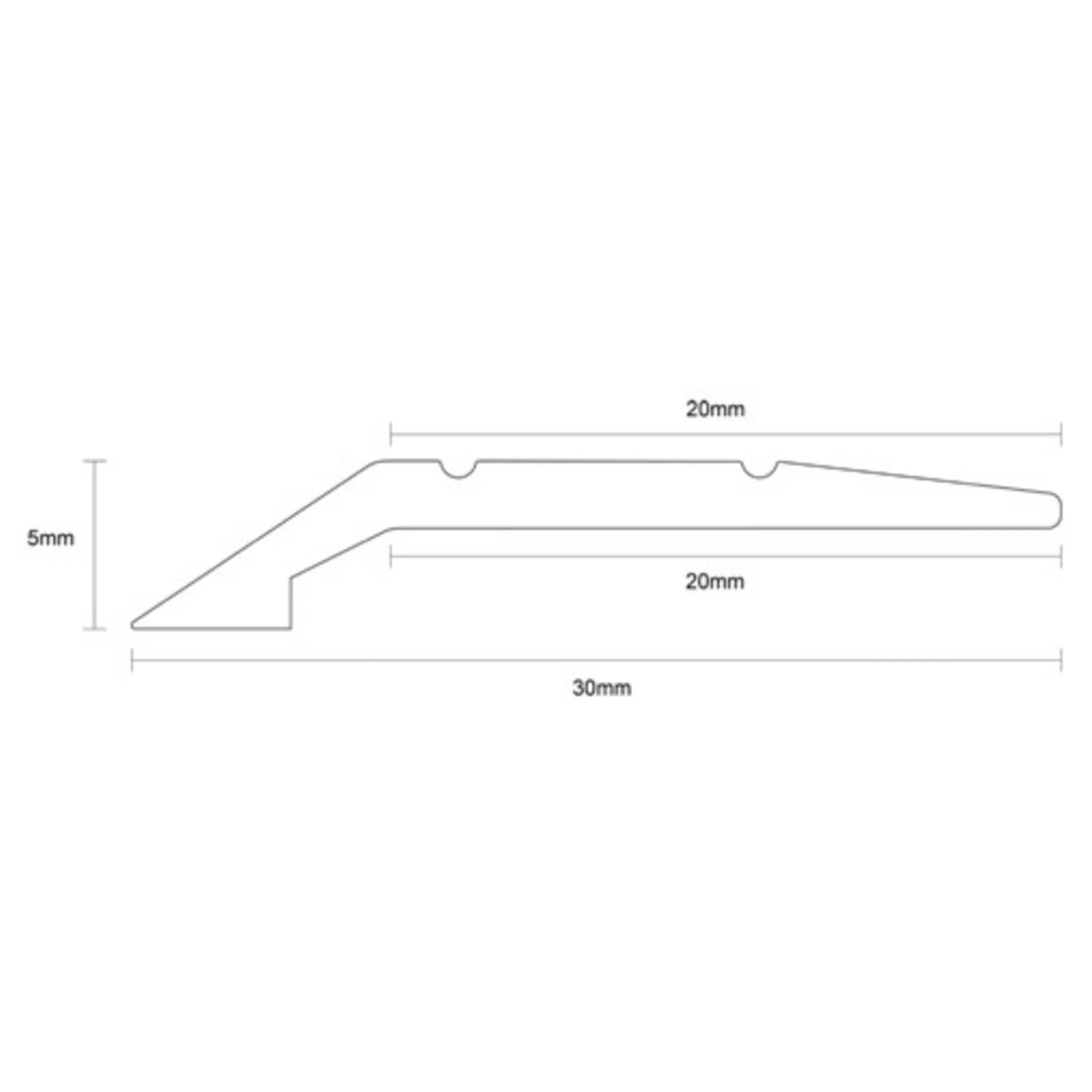 Flooring Threshold Trim Vinyl Edge Aluminium 900mm - Image 3
