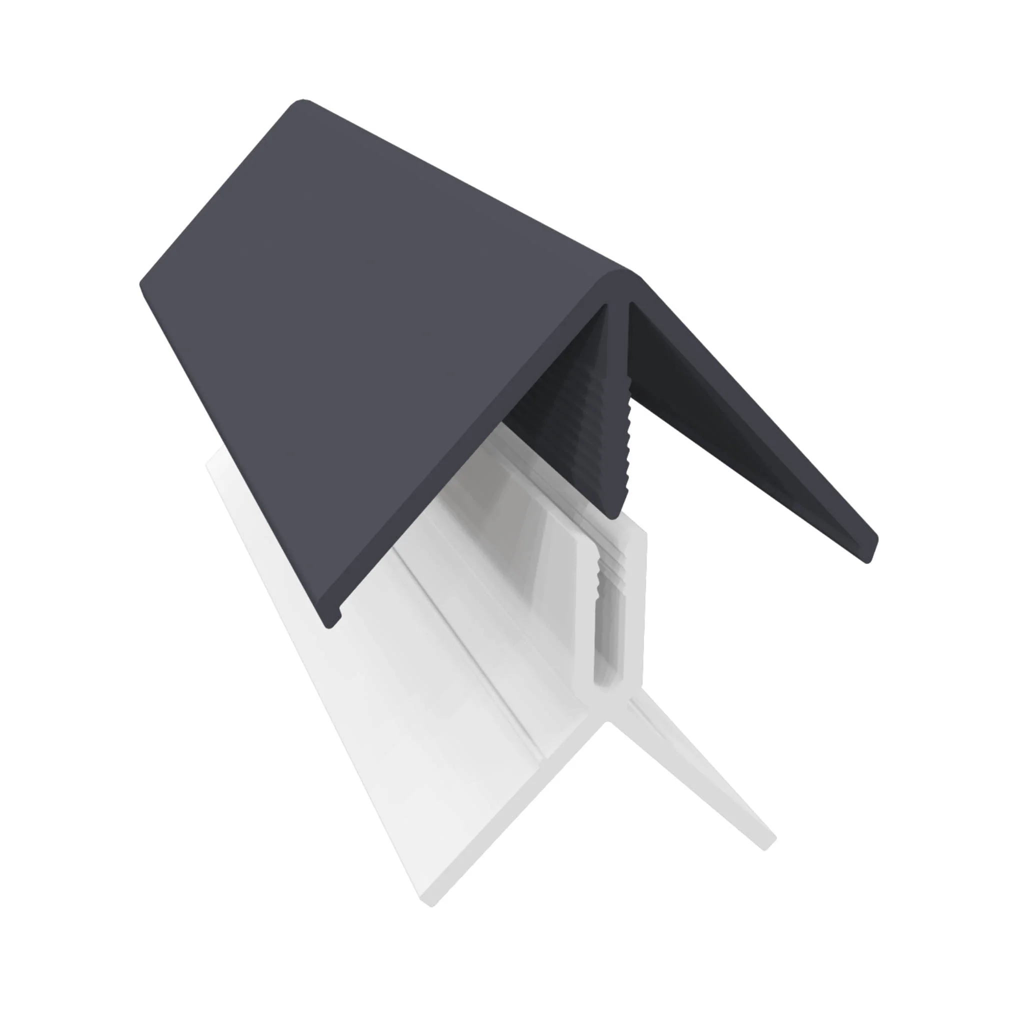 Fortex Exterior Shiplap Cladding Slate Grey External Corner - 3 Metre