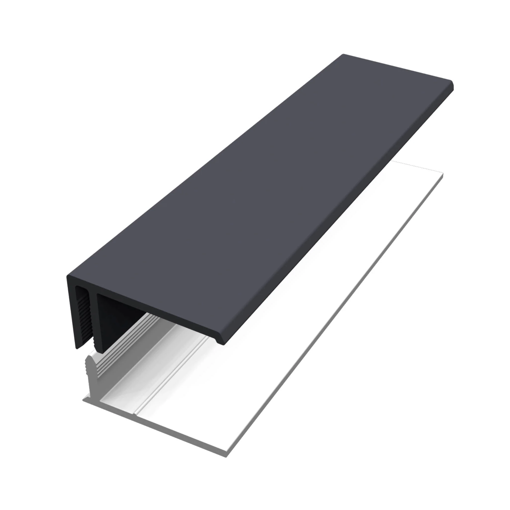 Fortex Exterior Shiplap Cladding Slate Grey Universal Edge Trim - 3 Metre
