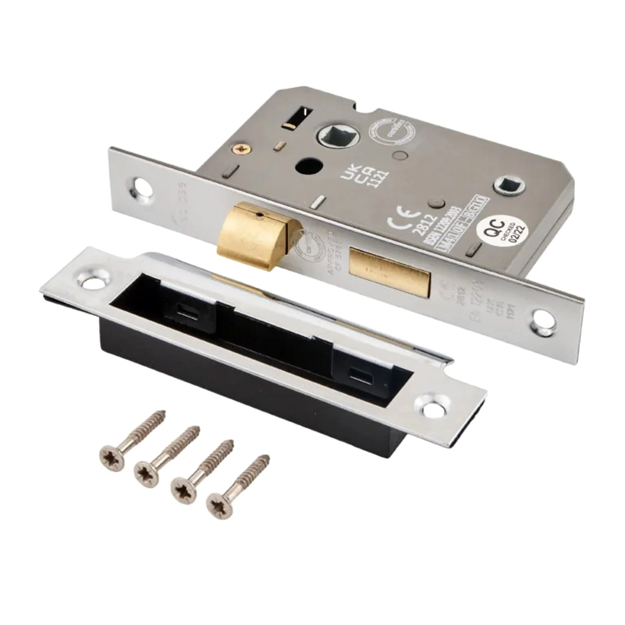 Frisco Mortice Bathroom Lock 76mm - Nickel