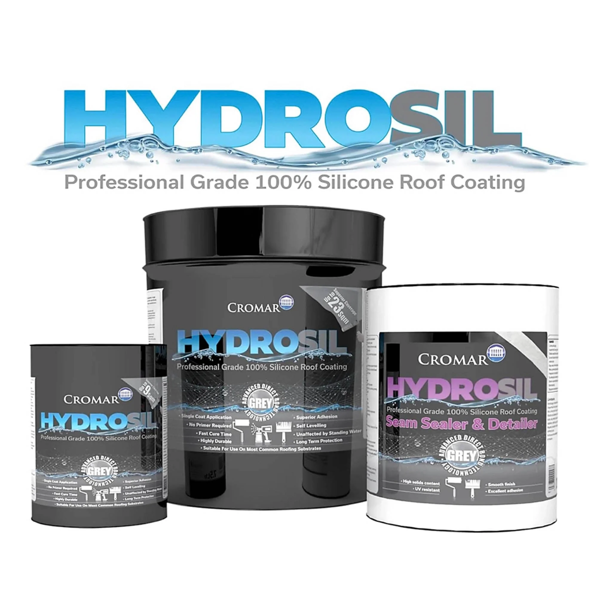 Hydrosil Silicone Roof Coating Grey 18.9 Litre - Image 4