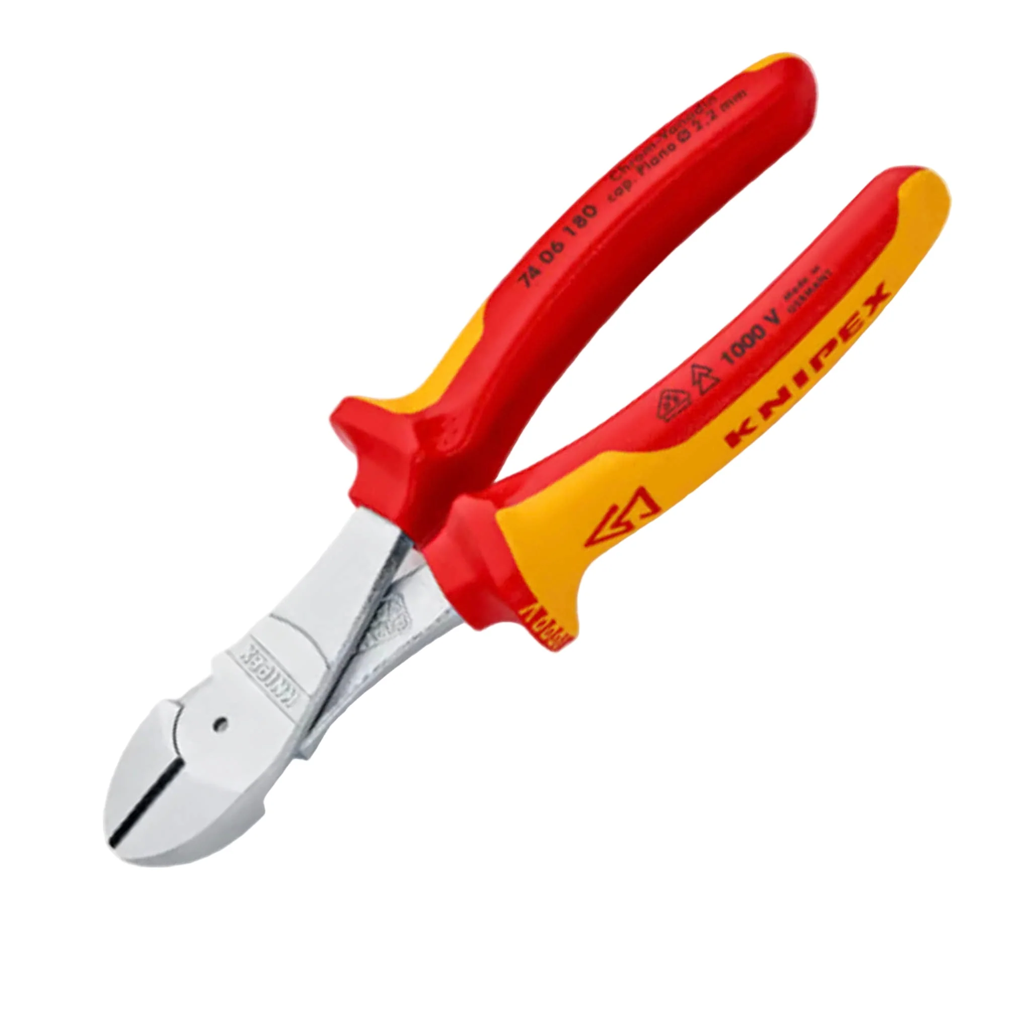 Knipex High Leverage Diagonal Cutter Chrome VDE 180mm