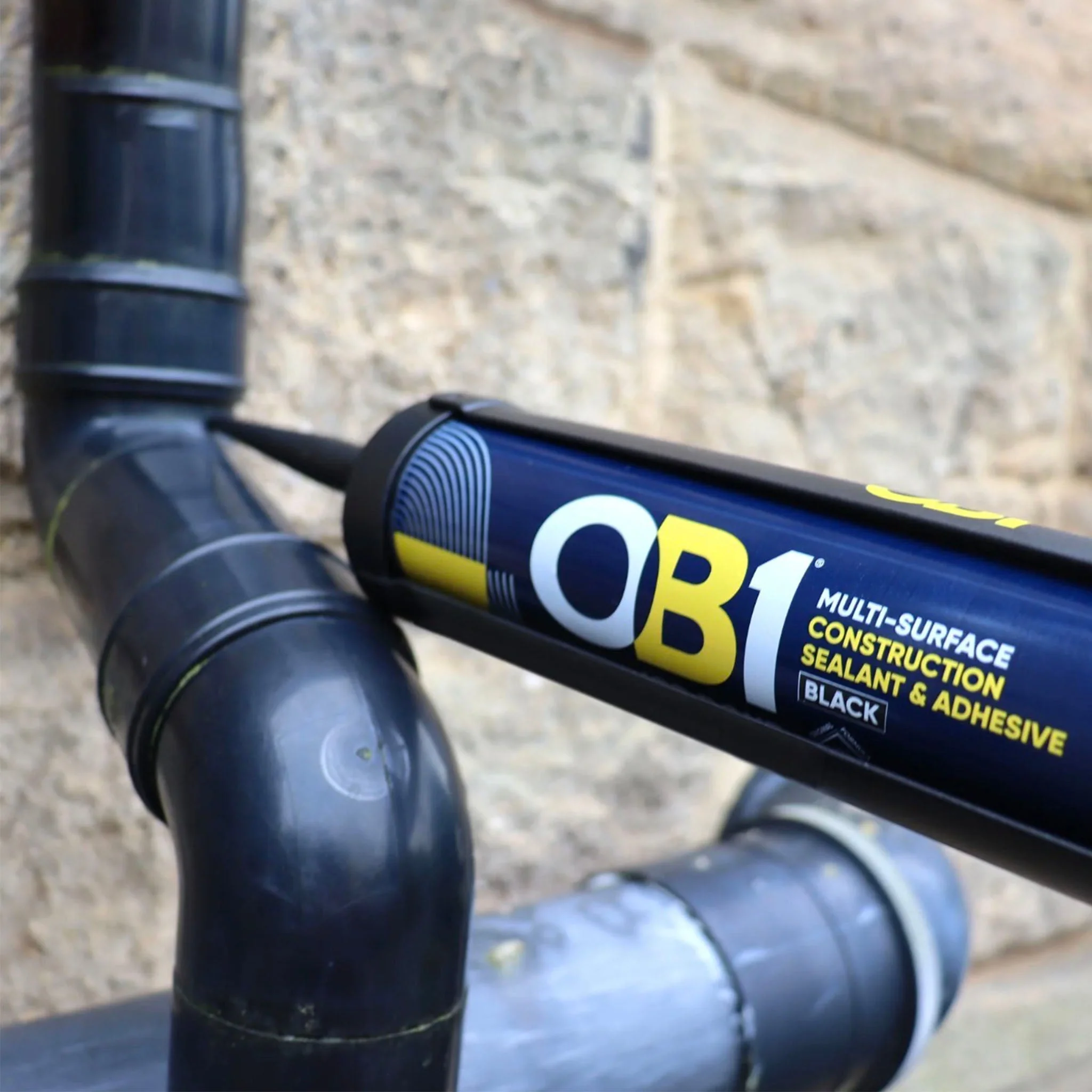 OB1 Multi-Surface Construction Sealant And Adhesive Black 290ml - Image 6