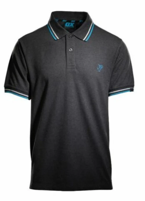Ox Workwear Pique Polo Shirt Charcoal - Image 11