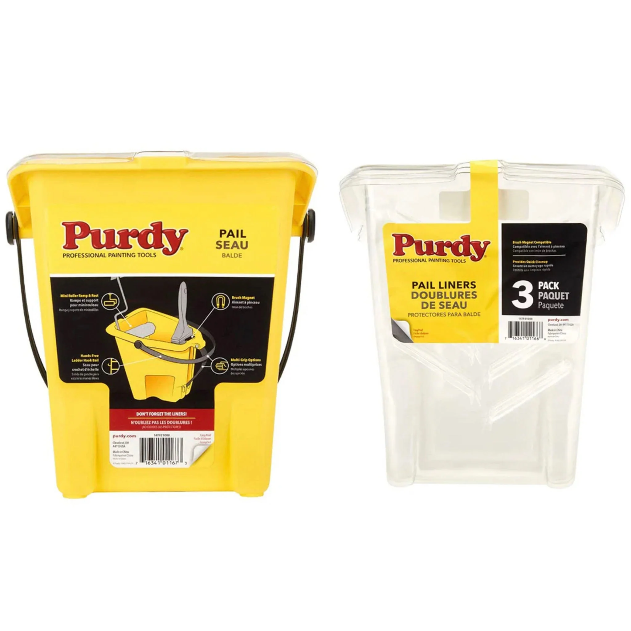 Purdy Painters Pail Bucket and 3 Liners