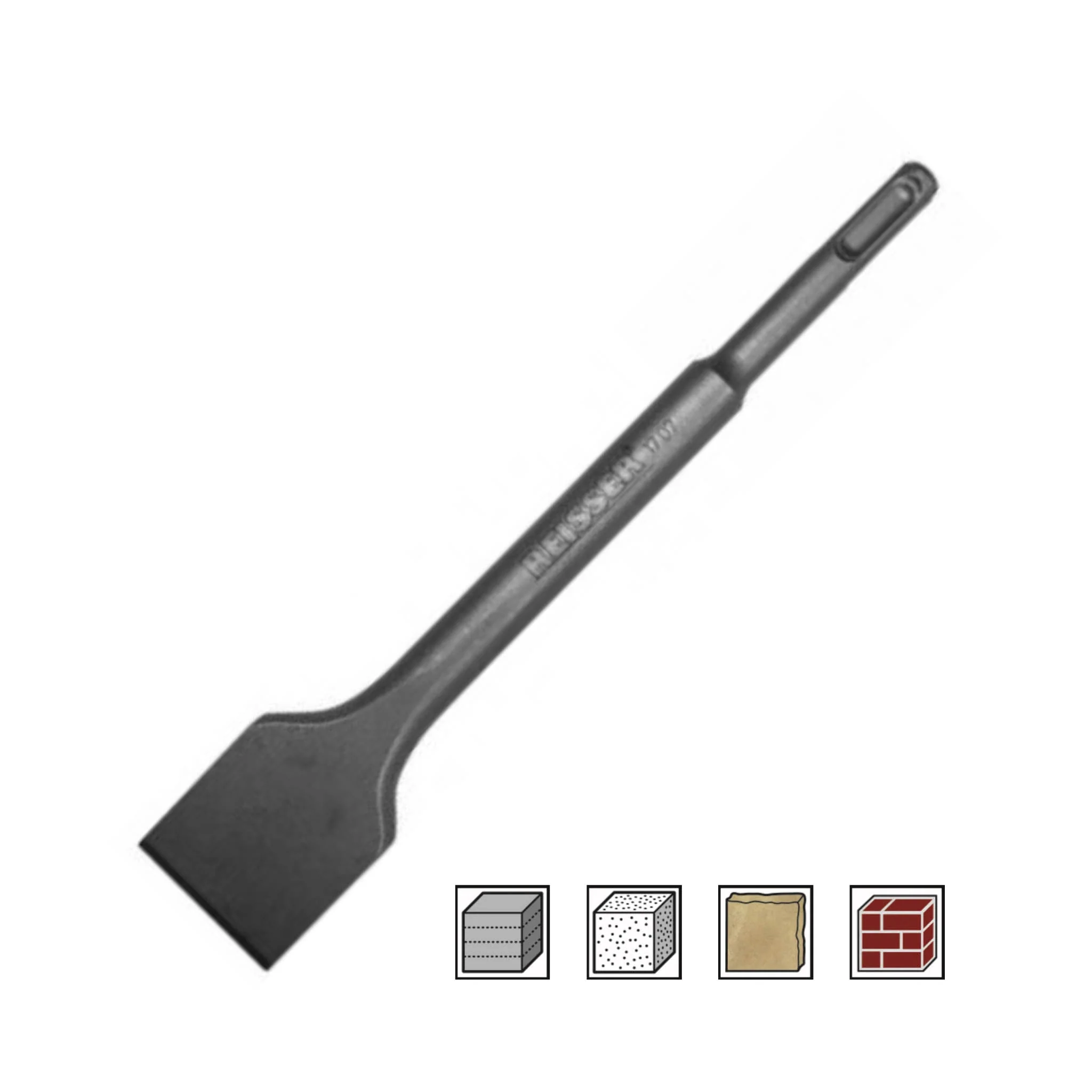 Reisser Angled Tile Chisel SDS Plus 40mm x 250mm