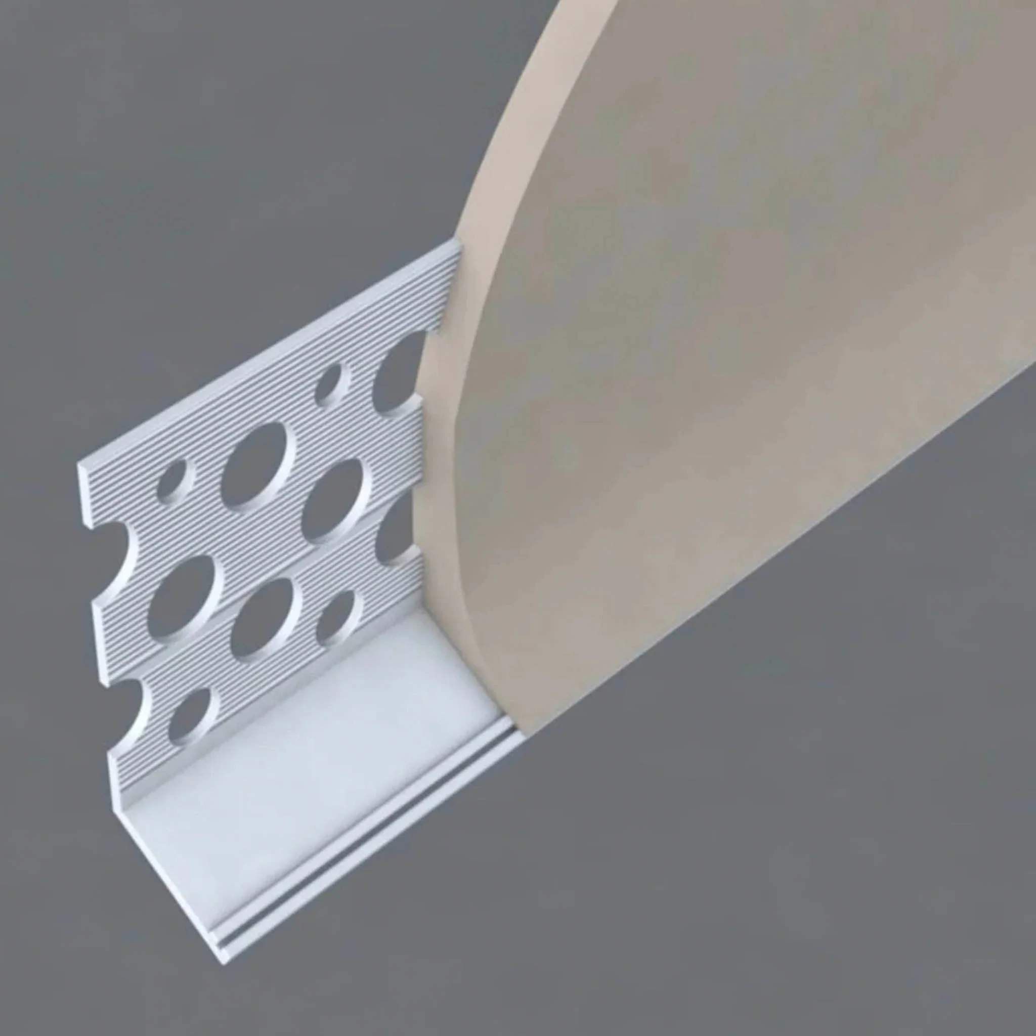 Render Plastic Bell Coat Cast Bead White 10mm x 2.5 Metre