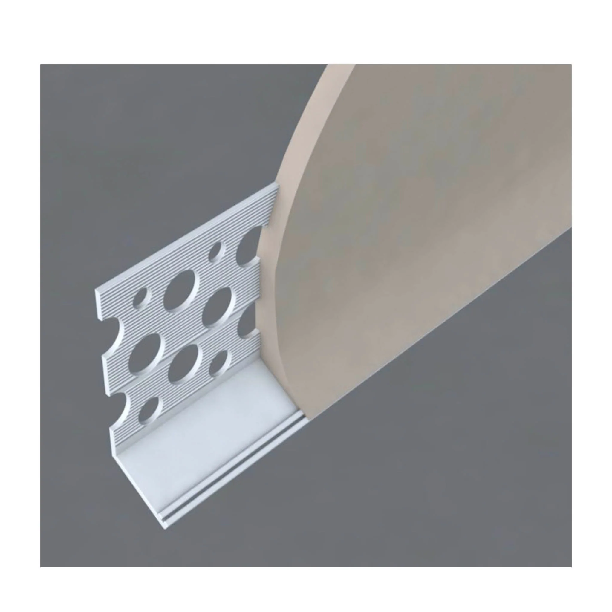 Render Plastic Bell Coat Cast Bead White 10mm x 3 Metre
