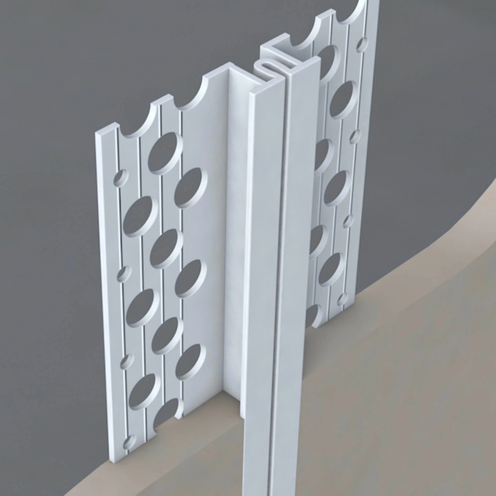 Render Plastic Expansion Movement Joint 10mm-12mm 2.5 Metre
