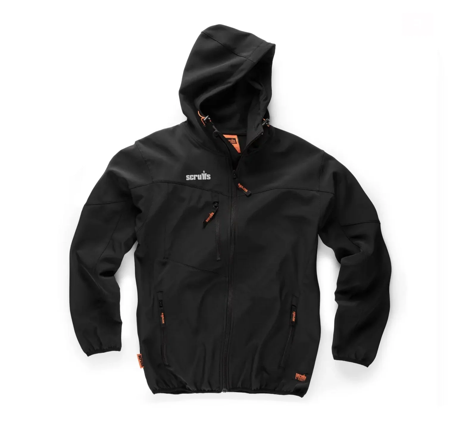 Scruffs Worker Softshell Work Jacket With Hood Black - Large