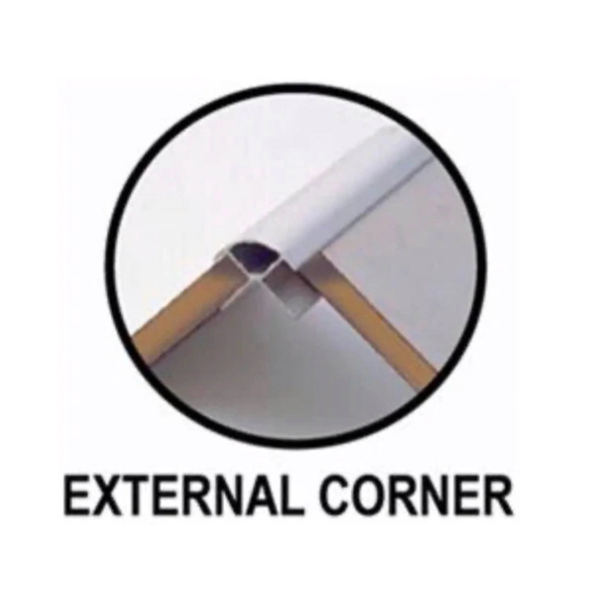 Shower and Bathroom Panel 10mm Aluminium Silver External Corner Trim 2.4 Metre