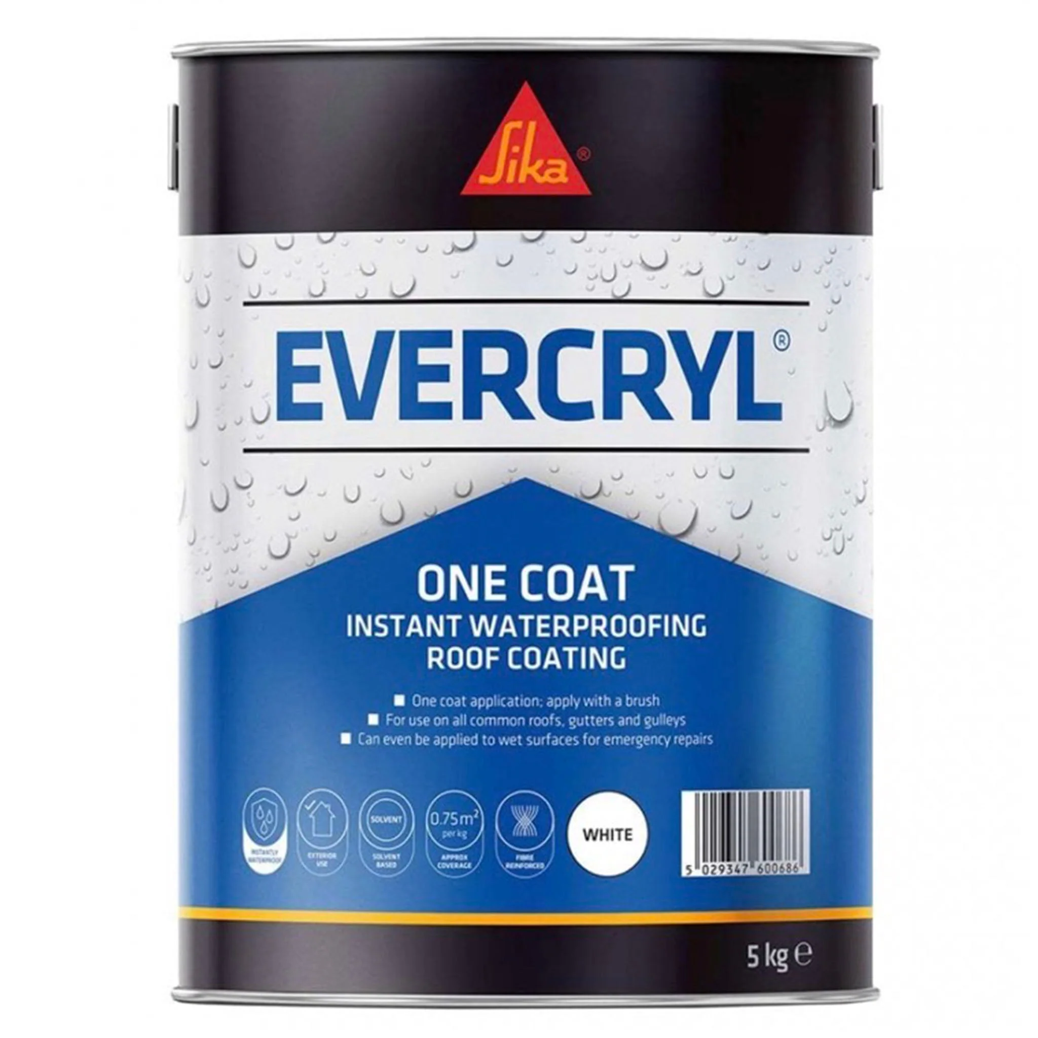 Sika Everbuild Evercryl One Coat Instant Waterproofing Roof Coating - Image 3