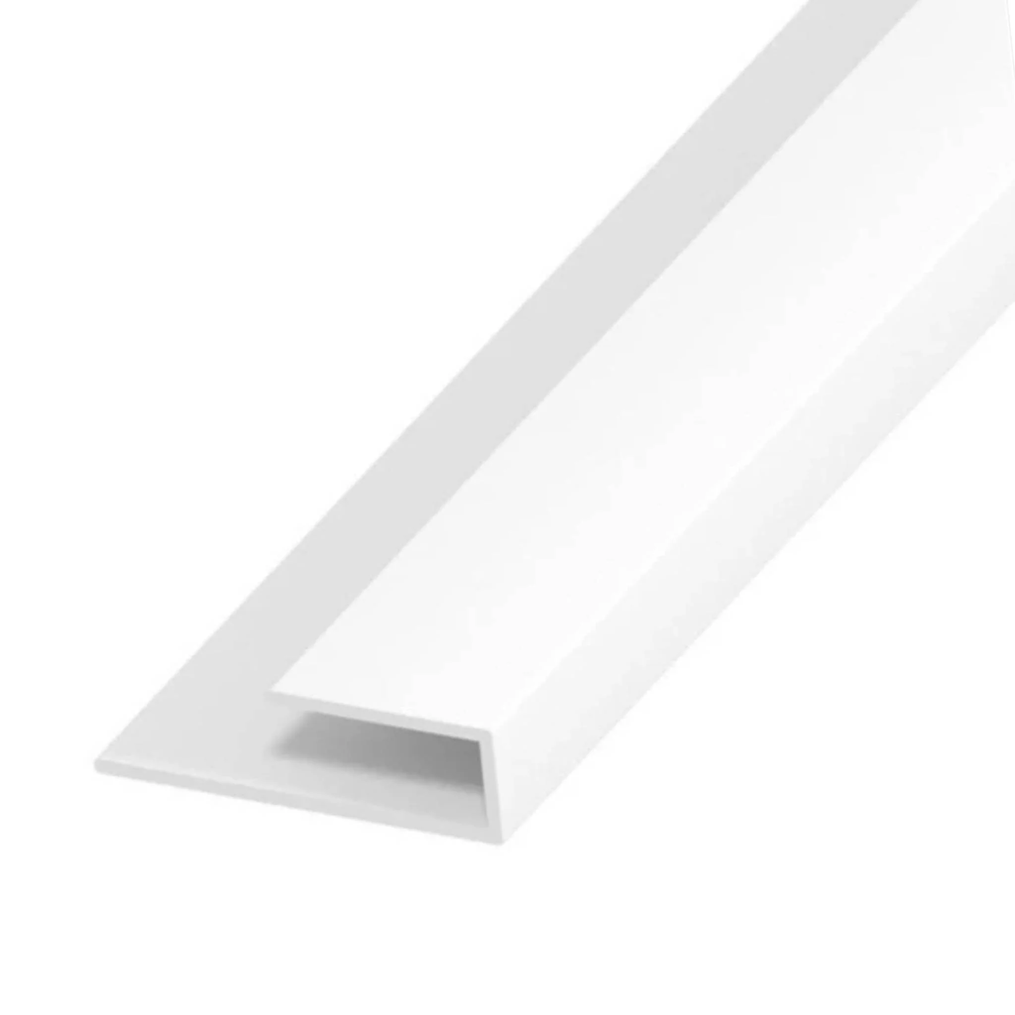 Soffit and Utility Starter Trim U Channel White - 5 Metre