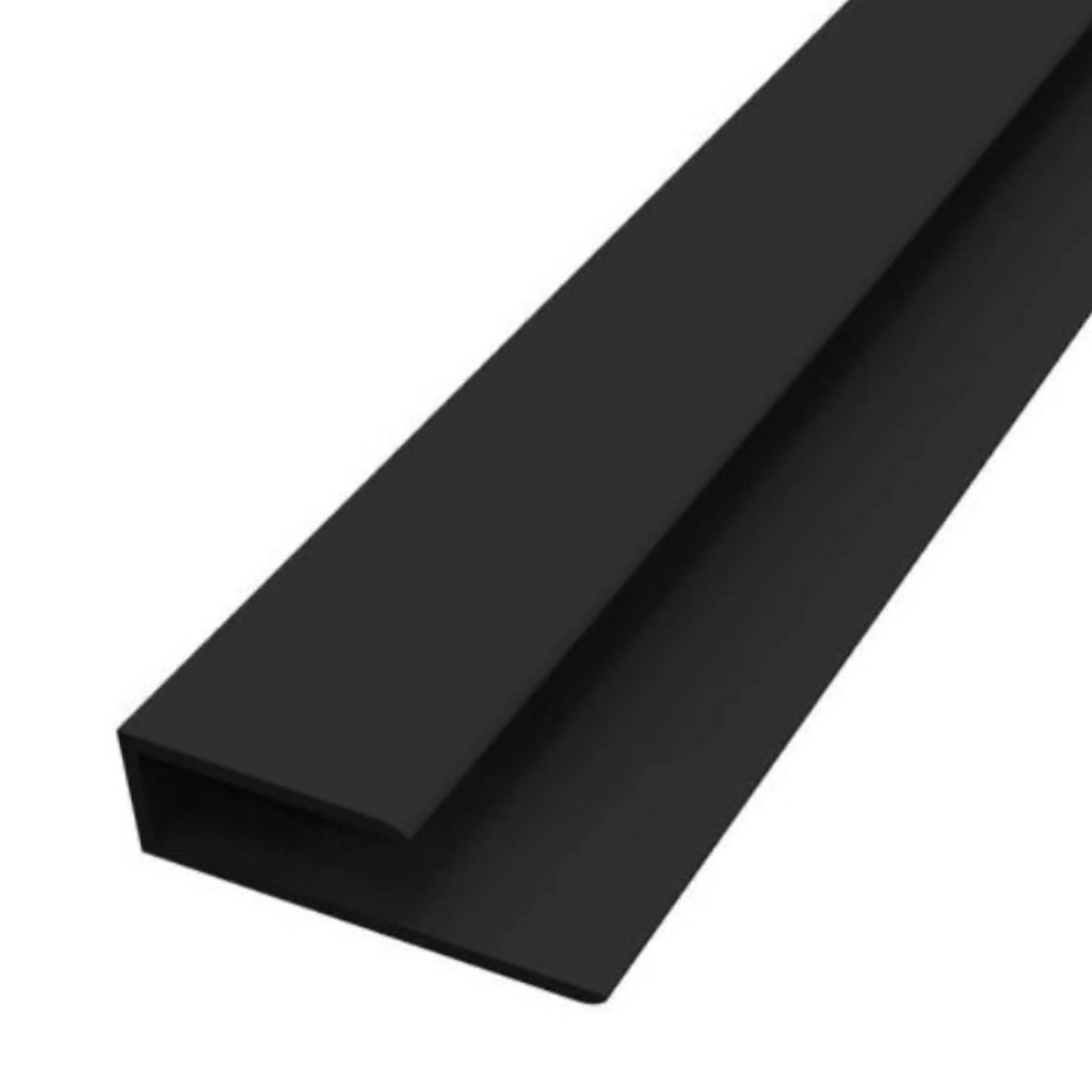 Soffit Black Smooth Starter Trim U Channel 5 Metre