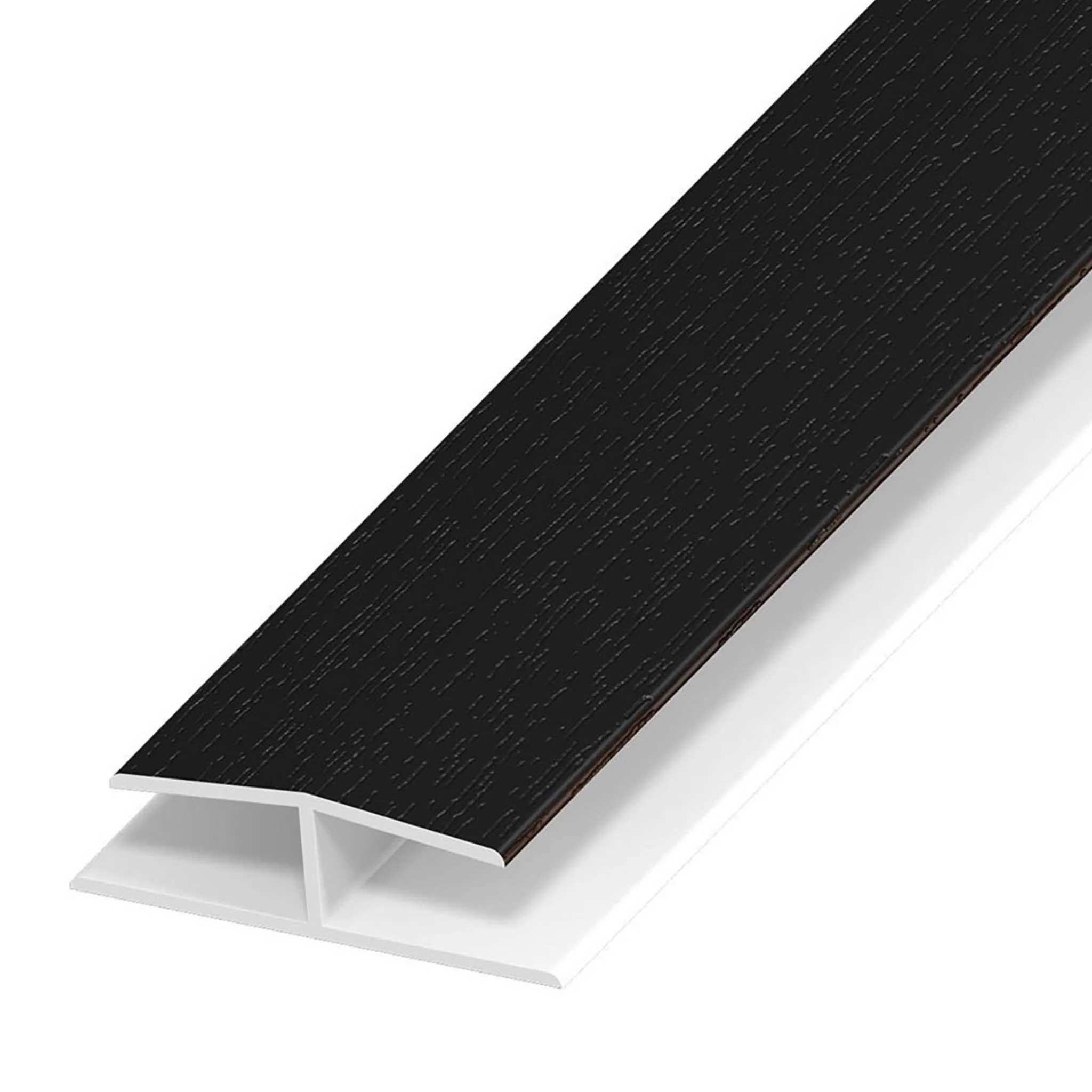 Soffit Woodgrain Black H Joint Trim 5 Metre
