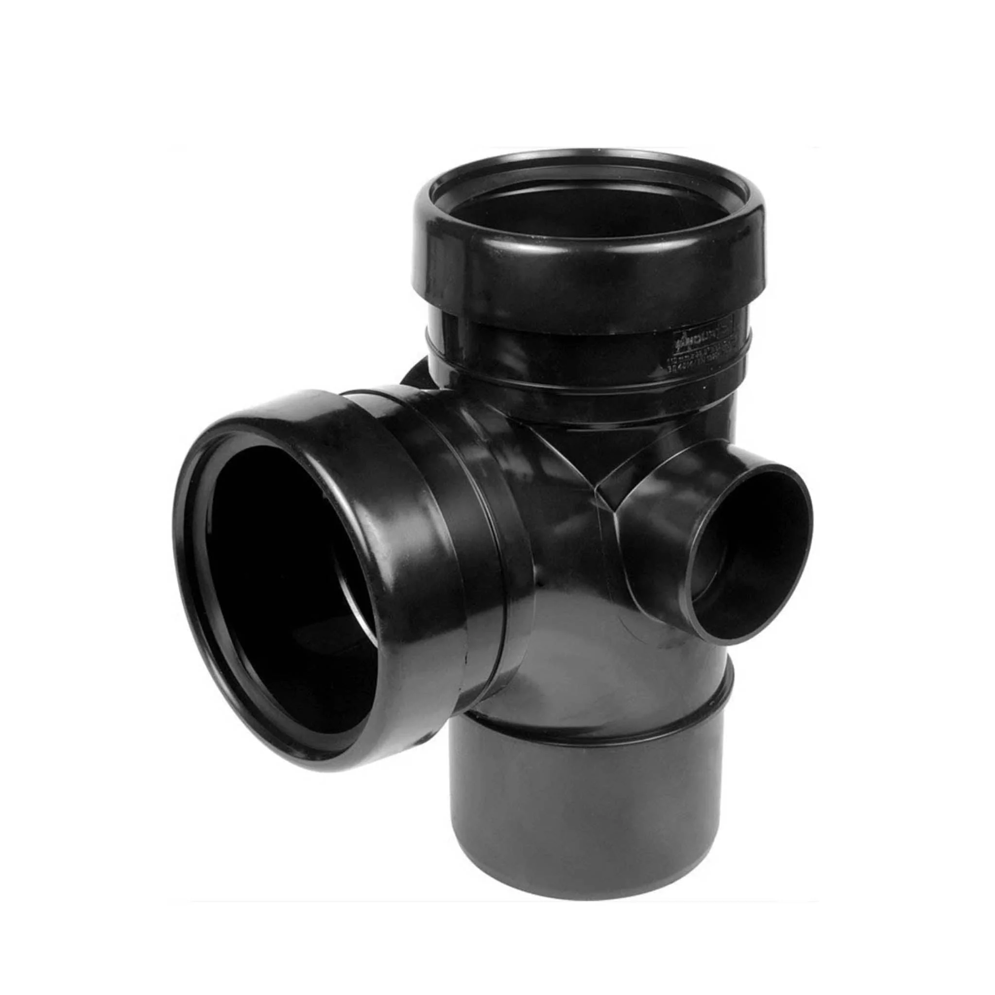 Soil Pipe Double Socket Branch Black 92.5 Degree