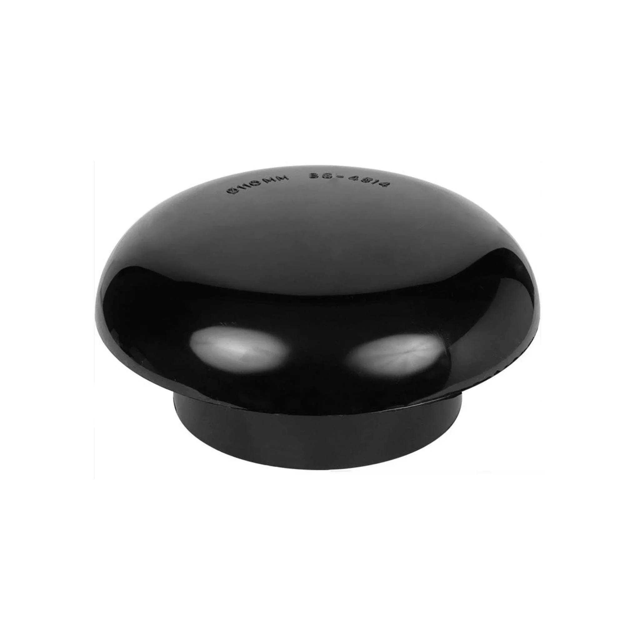 Soil Pipe Mushroom Vent Cowl Black 110mm